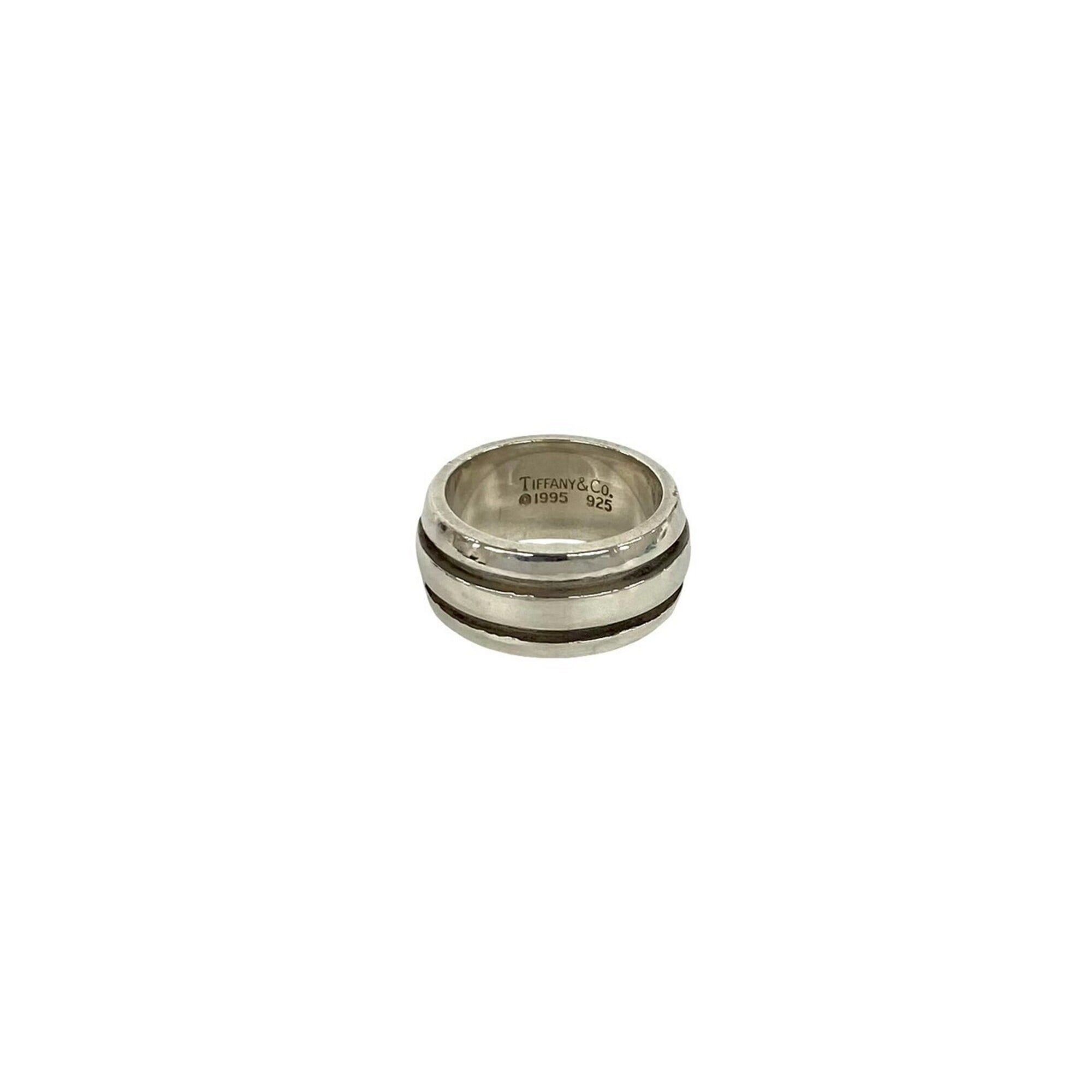 Tiffany & Co. TIFFANY&Co. Tiffany Grooved Double Line Ring, Sterling Silver 925, Silver, Item No. 26949 Size ONE SIZE - 1 Thumbnail