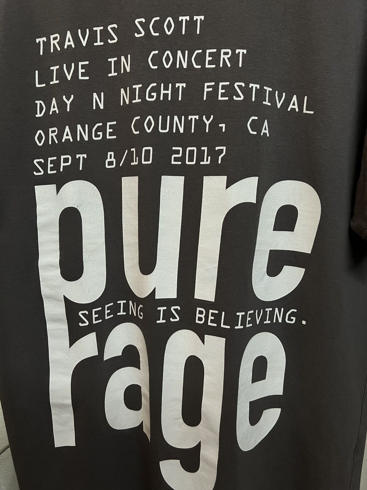 Rap Tees × Travis Scott Rare Day n Night Festival Pure rage seeing is believing tee Size US L / EU 52-54 / 3 - 4 Thumbnail