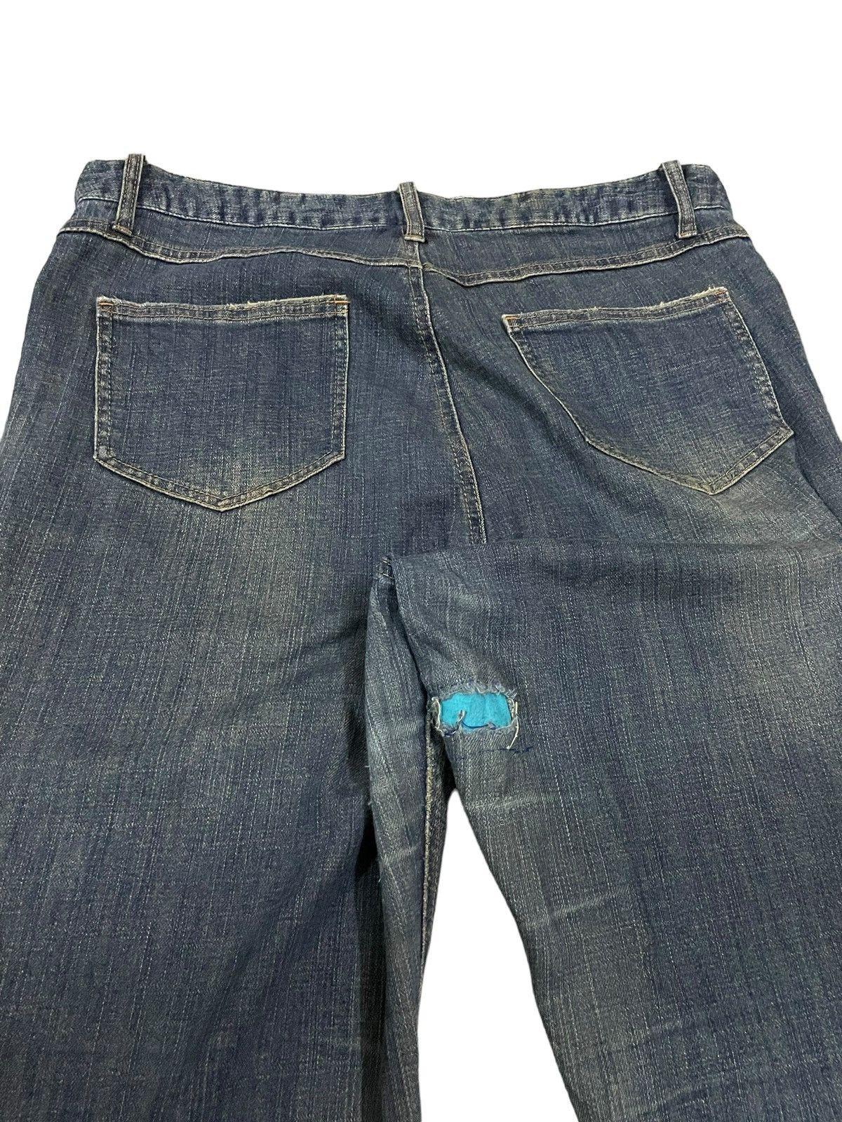 POST ARCHIVE FACTION (PAF) Vintage Japanese Bush Pants Mud Wash Distressed Flare Jeans Size US 34 / EU 50 - 13 Thumbnail