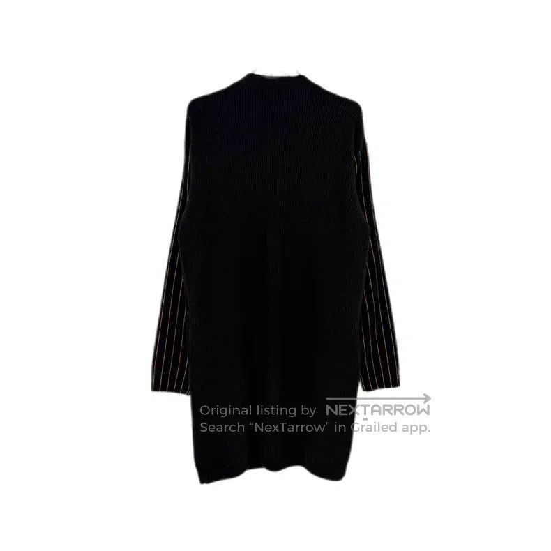 Fendi Fendi Black vertical striped gold thread cashmere cardigan Size US M / EU 48-50 / 2 - 2 Thumbnail