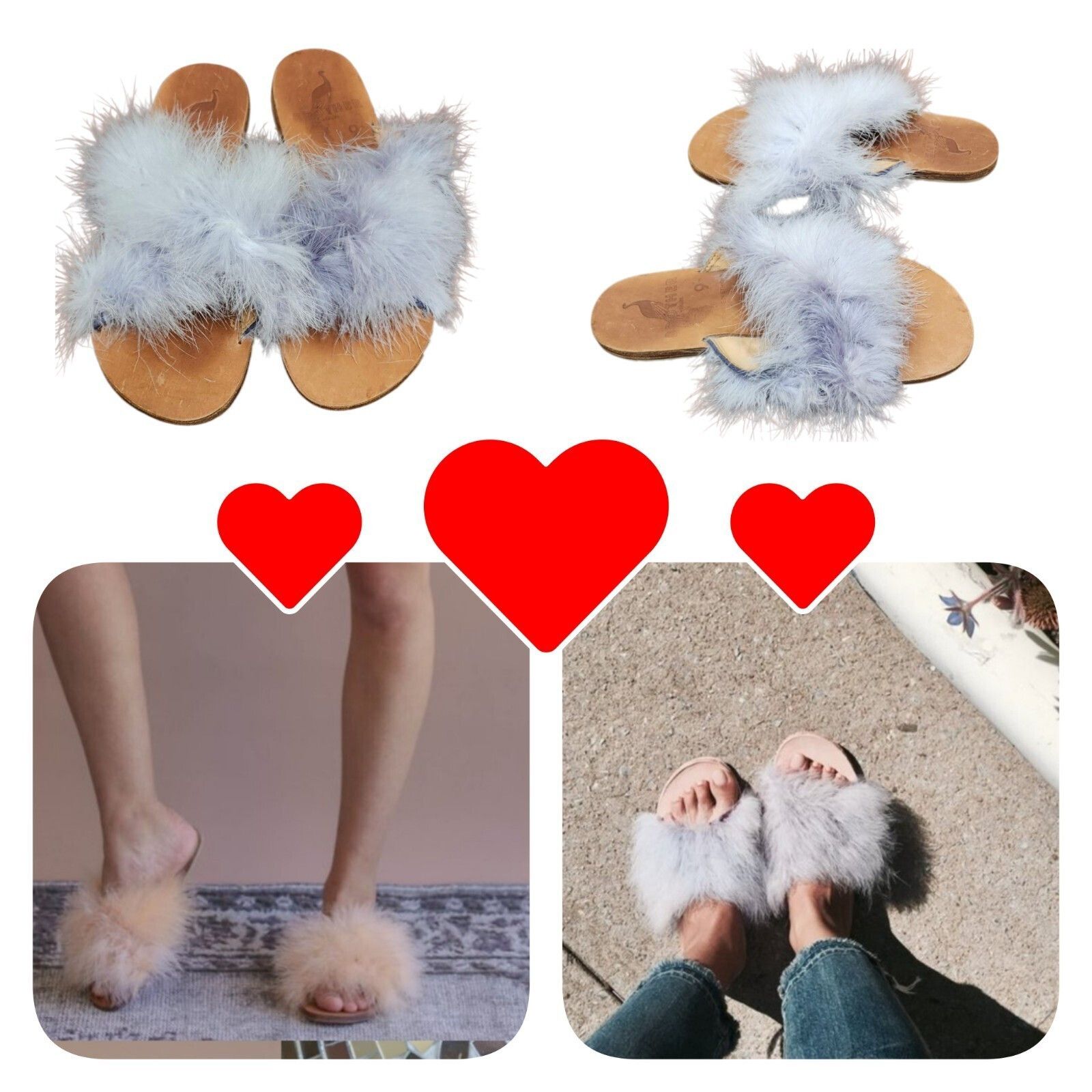 Brother Vellies Brother Vellies Marabou Lamu Sandal Lavender Size 9 Size US 9 / IT 39 - 1 Thumbnail