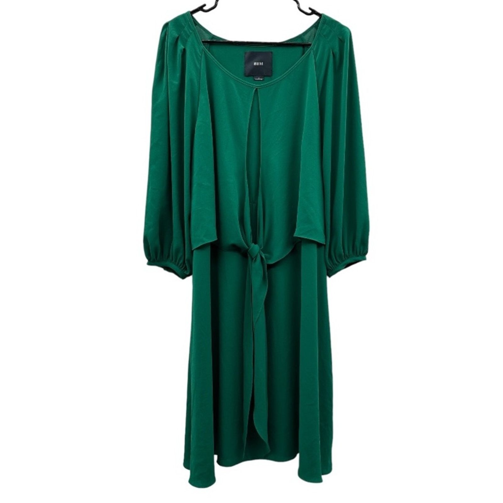 Anthropologie Anthropologie Maeve Valparaiso Green Tie Front Midi Dress Size L / US 10 / IT 46 - 1 Thumbnail