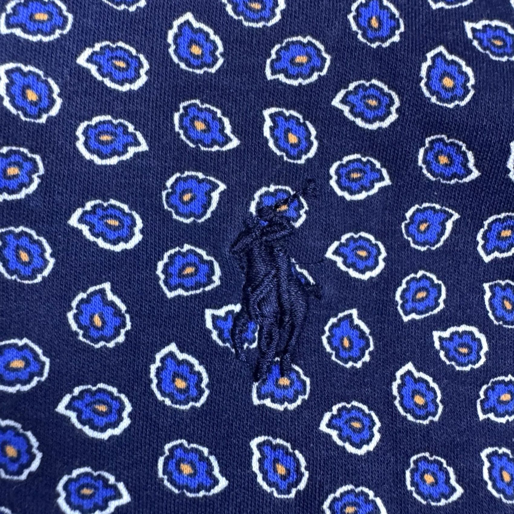 Polo Ralph Lauren Polo Ralph Lauren Polo Shirt Mens 2XB Big Geometric Floral All Over Print Preppy City College Hipster Casual Size US XXL / EU 58 / 5 - 2 Thumbnail