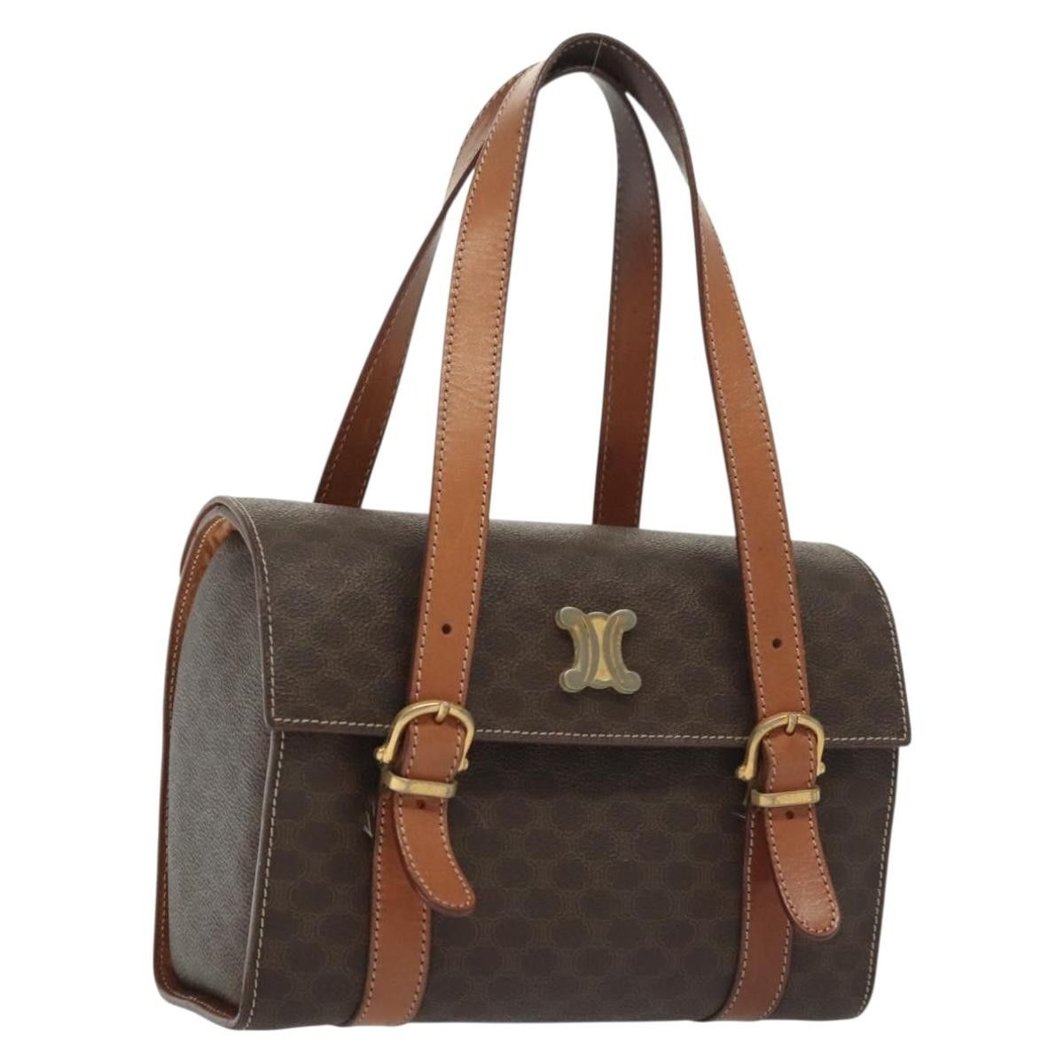 Celine CELINE Macadam Canvas Hand Bag Pvc Leather Brown Gold Size ONE SIZE - 1 Thumbnail