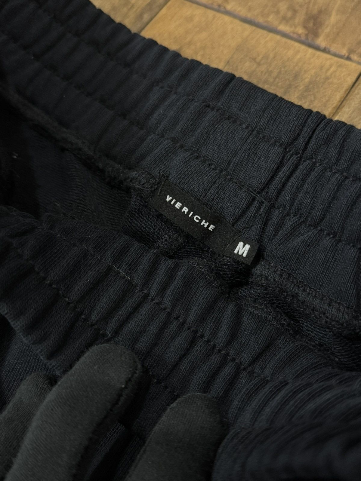 Vie + Riche Paris Vie+Riche Onyx Mixed-Media Flared Track Pants Black Leather Size US 32 / EU 48 - 15 Thumbnail