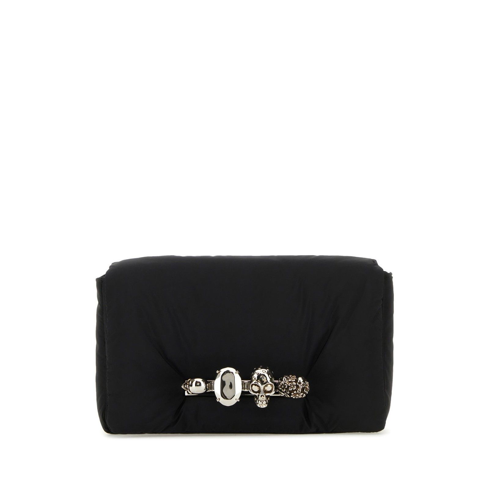Alexander McQueen ALEXANDER MCQUEEN The Puffy Knuckle Ring Black Nylon Shoulde Size ONE SIZE - 1 Thumbnail