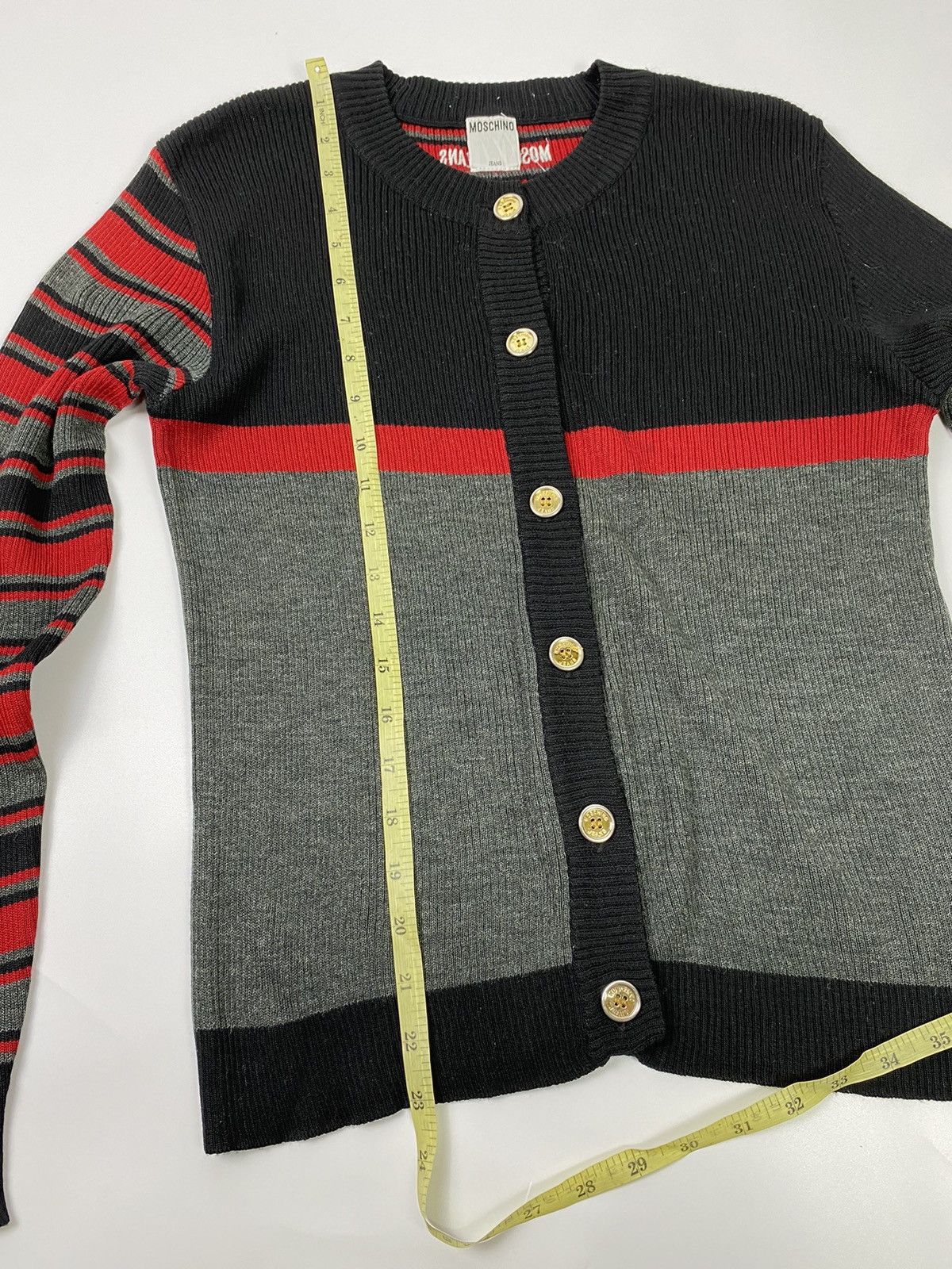 Designer × Moschino moschino stripes cardigan Size US S / EU 44-46 / 1 - 11 Thumbnail