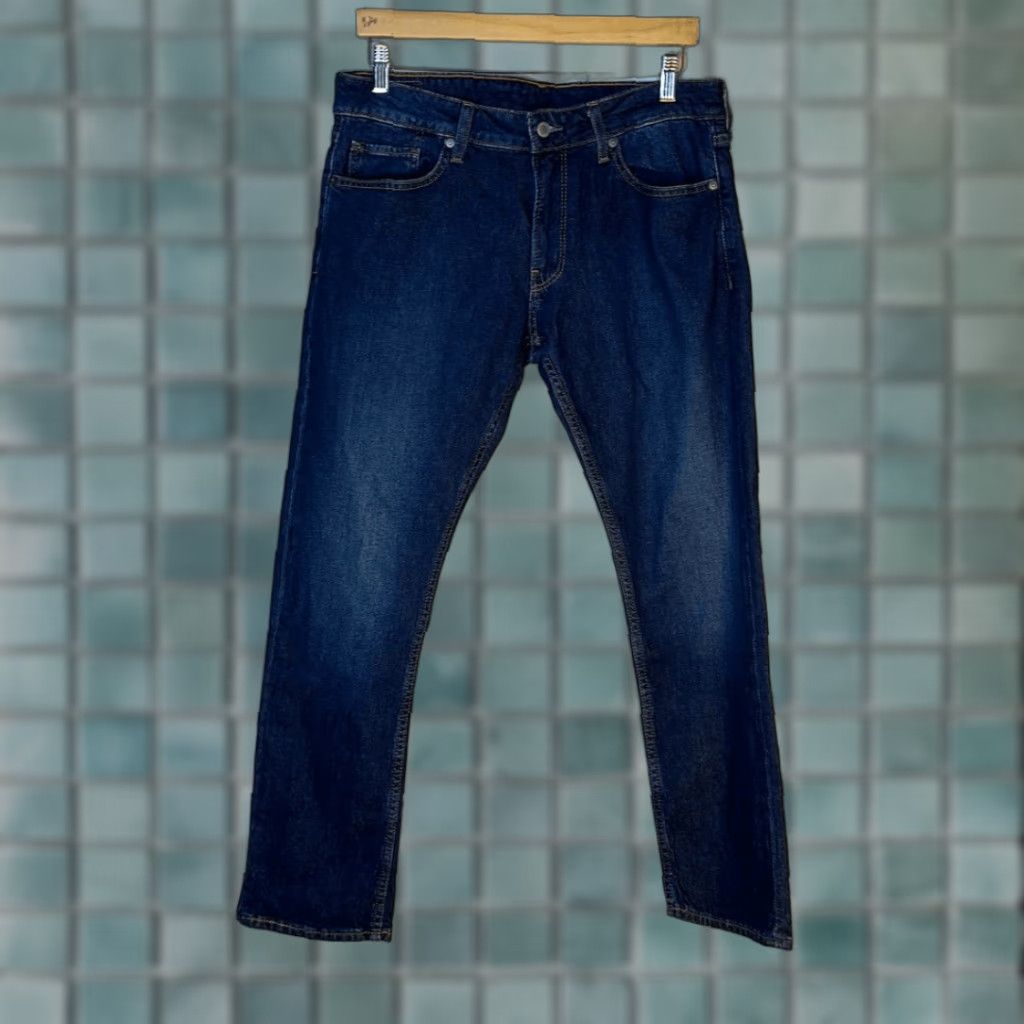 Bonobos Bonobos Jeans Mens Size 32 30 Blue All Season Dark Rinse Denim Straight Leg Denim Jeans Men's Regular Inseam 32 Athletic Style Size US 32 / EU 48 - 1 Thumbnail