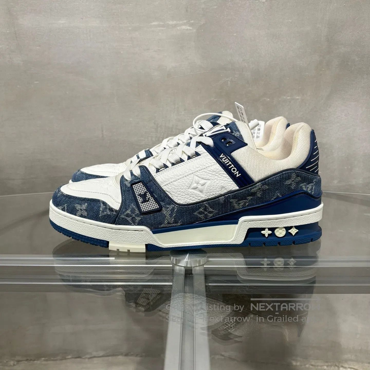 Louis Vuitton Louis Vuitton Rainer White Blue Jeans boardshoes Size US 9 / EU 42 - 3 Thumbnail