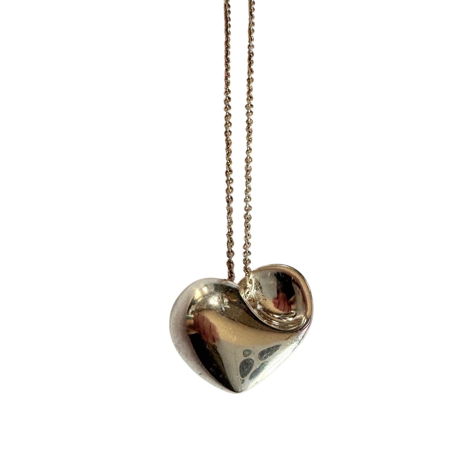 Tiffany & Co. Tiffany & Co Puffy Heart (or folded heart) Necklace - 15" Size ONE SIZE - 12 Thumbnail