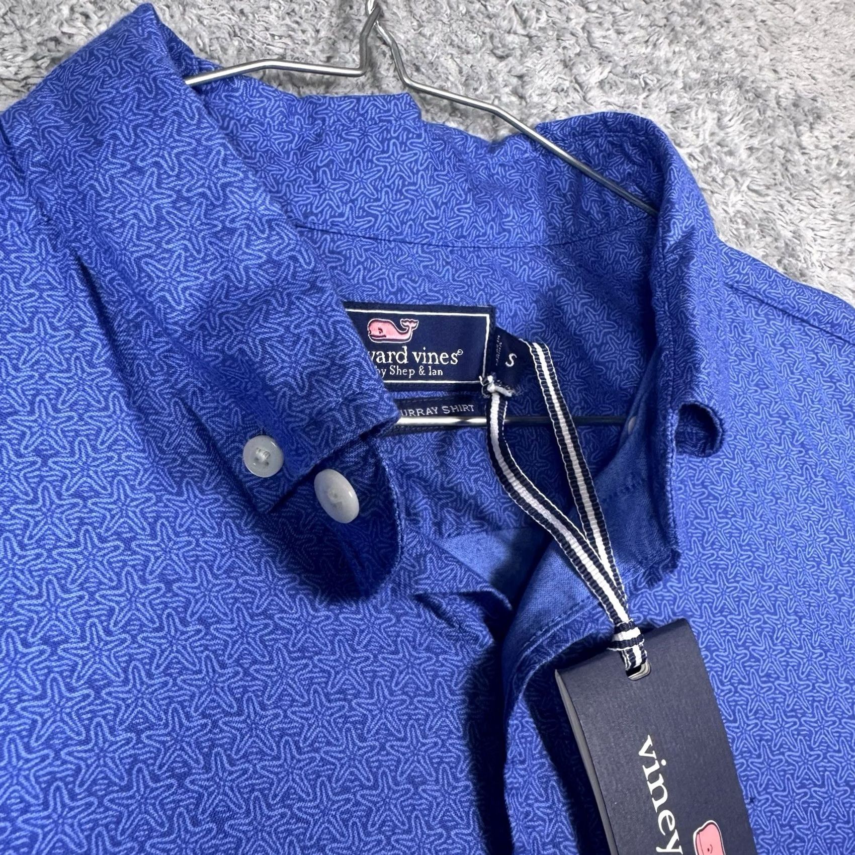 Vineyard Vines Vineyard Vines Shirt Mens S Classic Fit Murray Ministarfish Geometric Animal Blue New Size US S / EU 44-46 / 1 - 2 Thumbnail