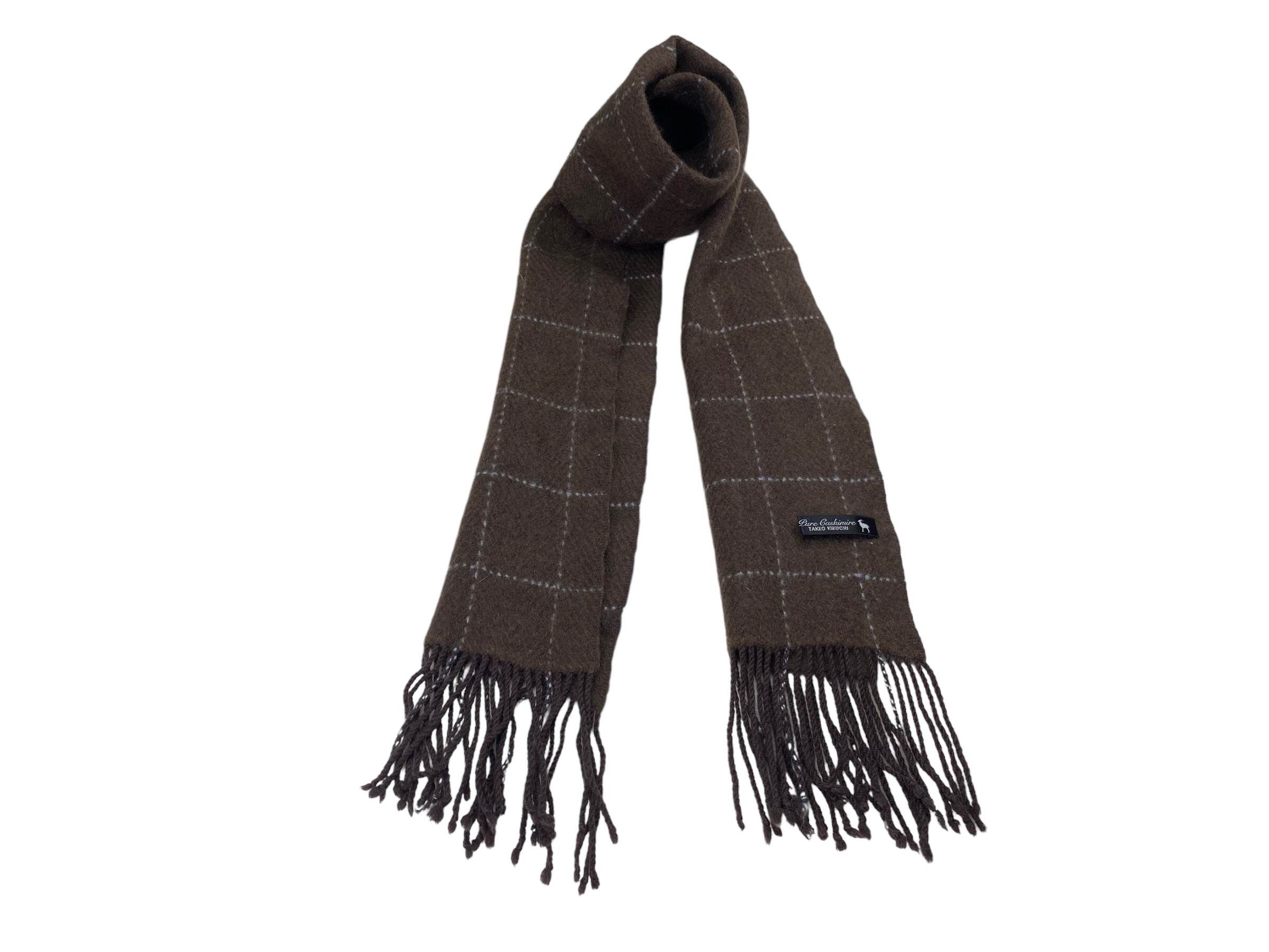 Takeo Kikuchi Vintage Takeo Kikuchi Pure Cashmere Checkered Scarf Luxury Size ONE SIZE - 1 Thumbnail