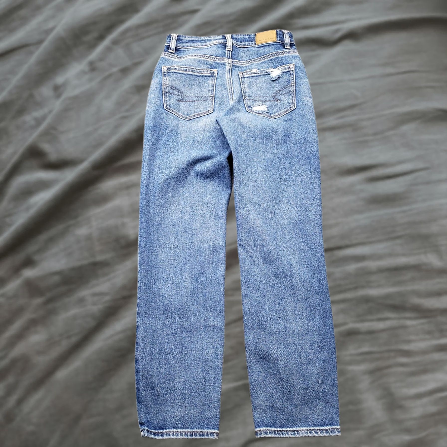 American Eagle Outfitters American Eagle Jeans Womens 00 Blue Denim Medium Wash Distressed Boho Streetwear Jeans Size 24" / US 00 / IT 34 - 1 Thumbnail