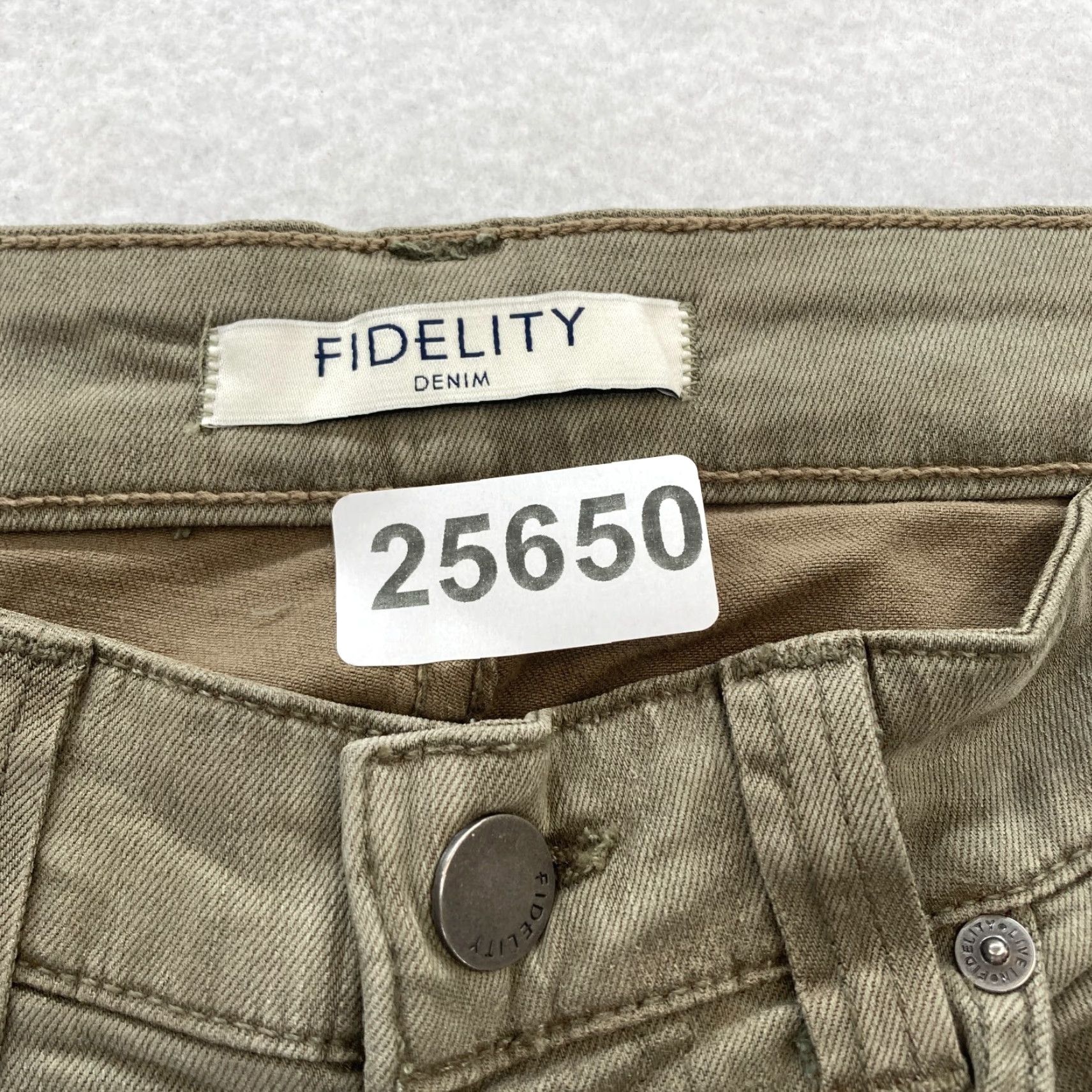 Vintage Fidelity Denim Torino Jeans Mens 29x34 Slim Fit Green Cedar Lumino Wash Denim Straight 5-Pocket Slim Mens Size US 29 - 4 Thumbnail