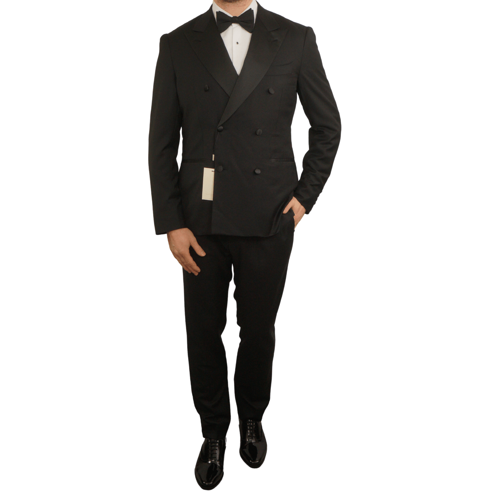 image of Men Suitsupply Tuxedo Black La Spalla Eu50 Uk/us40 S130 (Size 40R)