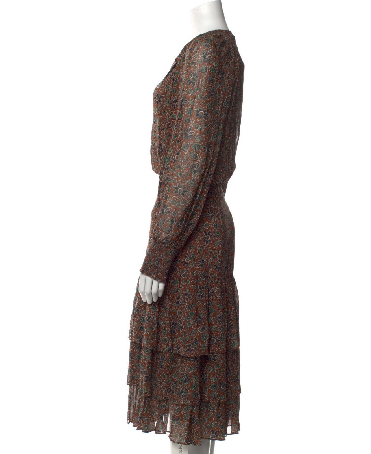 Veronica Beard VERONICA BEARD TUNIS FLORAL AND PAISLEY PRINT MIDI DRESS Size L / US 10 / IT 46 - 3 Thumbnail