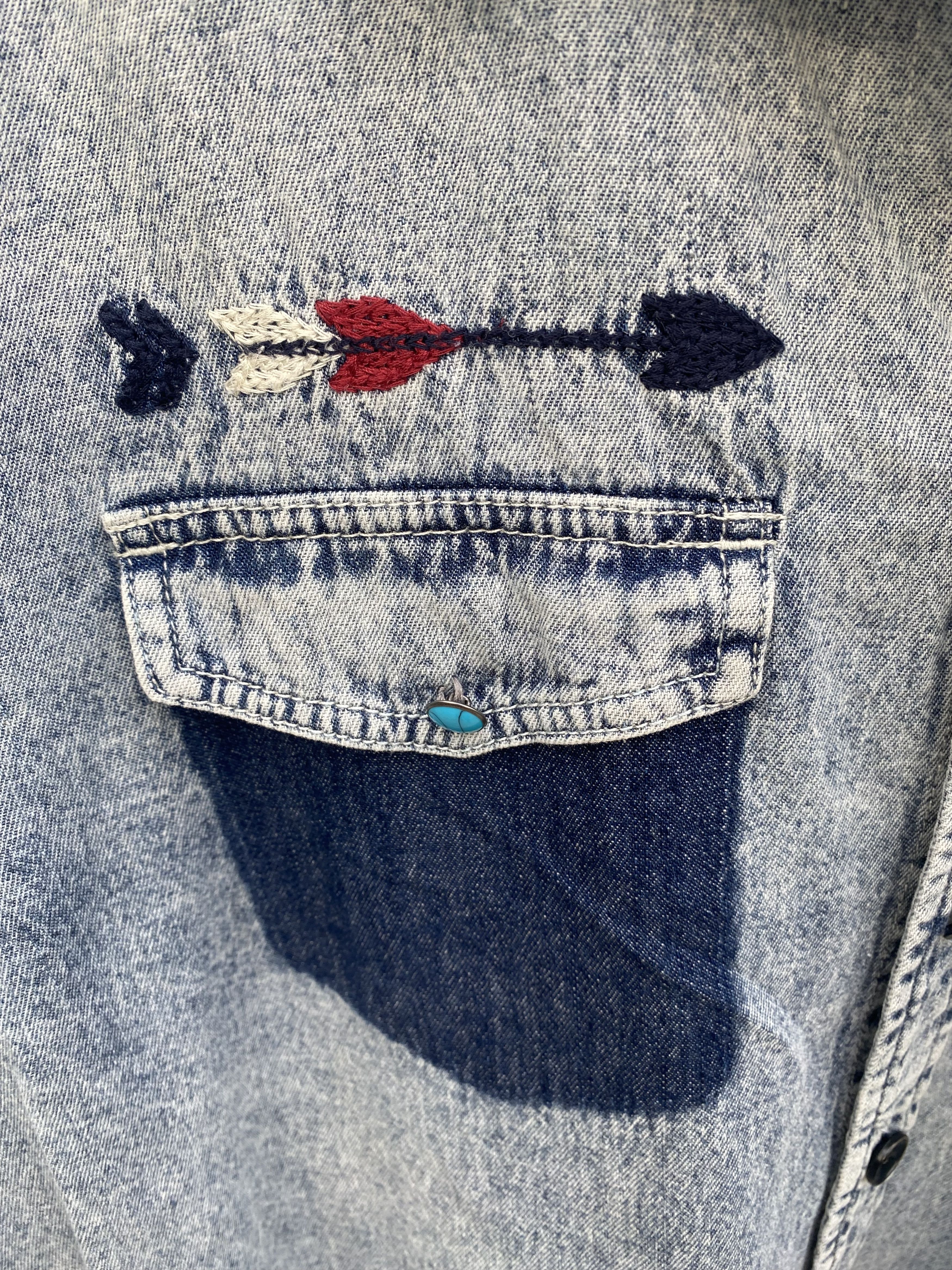 Japanese Brand 291295-homme embroidery navajo western denim Size US M / EU 48-50 / 2 - 6 Thumbnail