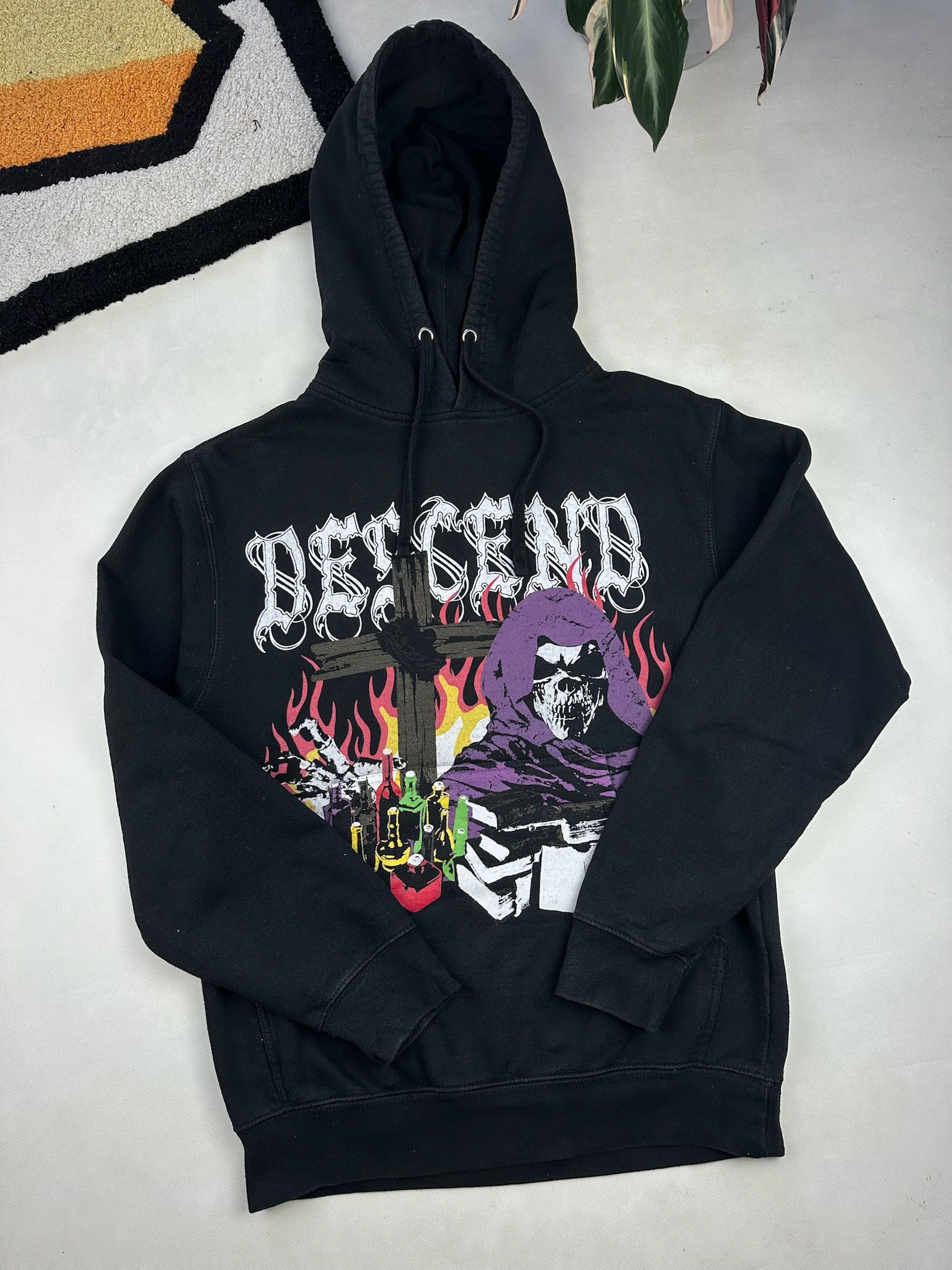 Designer Descending skull hoodie suicideboys style flame death Size US S / EU 44-46 / 1 - 5 Thumbnail