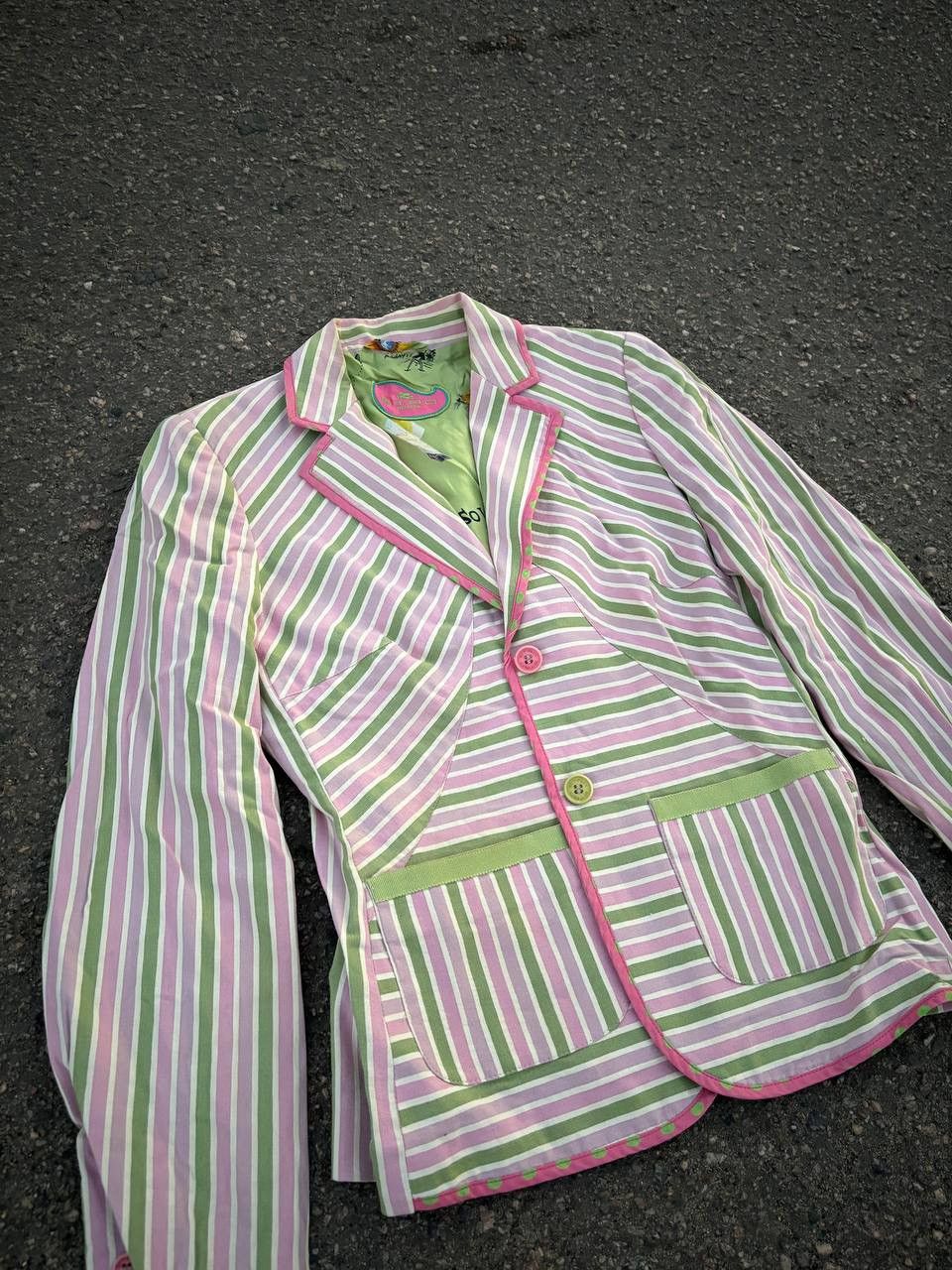 Etro × Vintage Vintage Etro Milano Strips Pink Classics Blazers Size M / US 6-8 / IT 42-44 - 2 Thumbnail