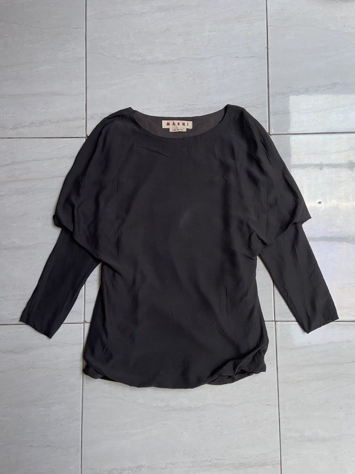 Marni MARNI Grey Long Sleeve T-Shirt Size S / US 4 / IT 40 - 1 Thumbnail