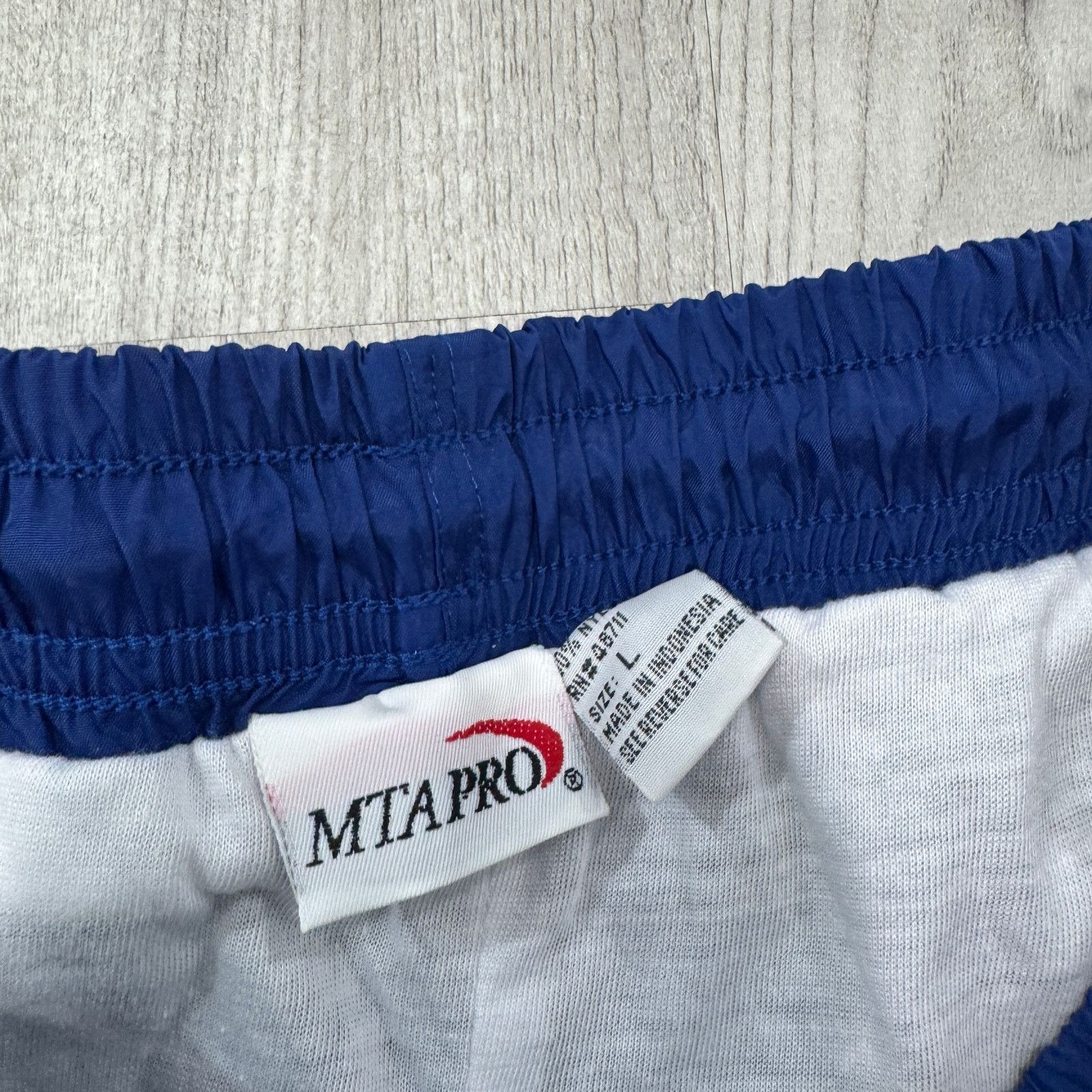Vintage Vintage MTA Pro Windbreaker Track Pants Men's Large Blue Size US 34 / EU 50 - 4 Thumbnail