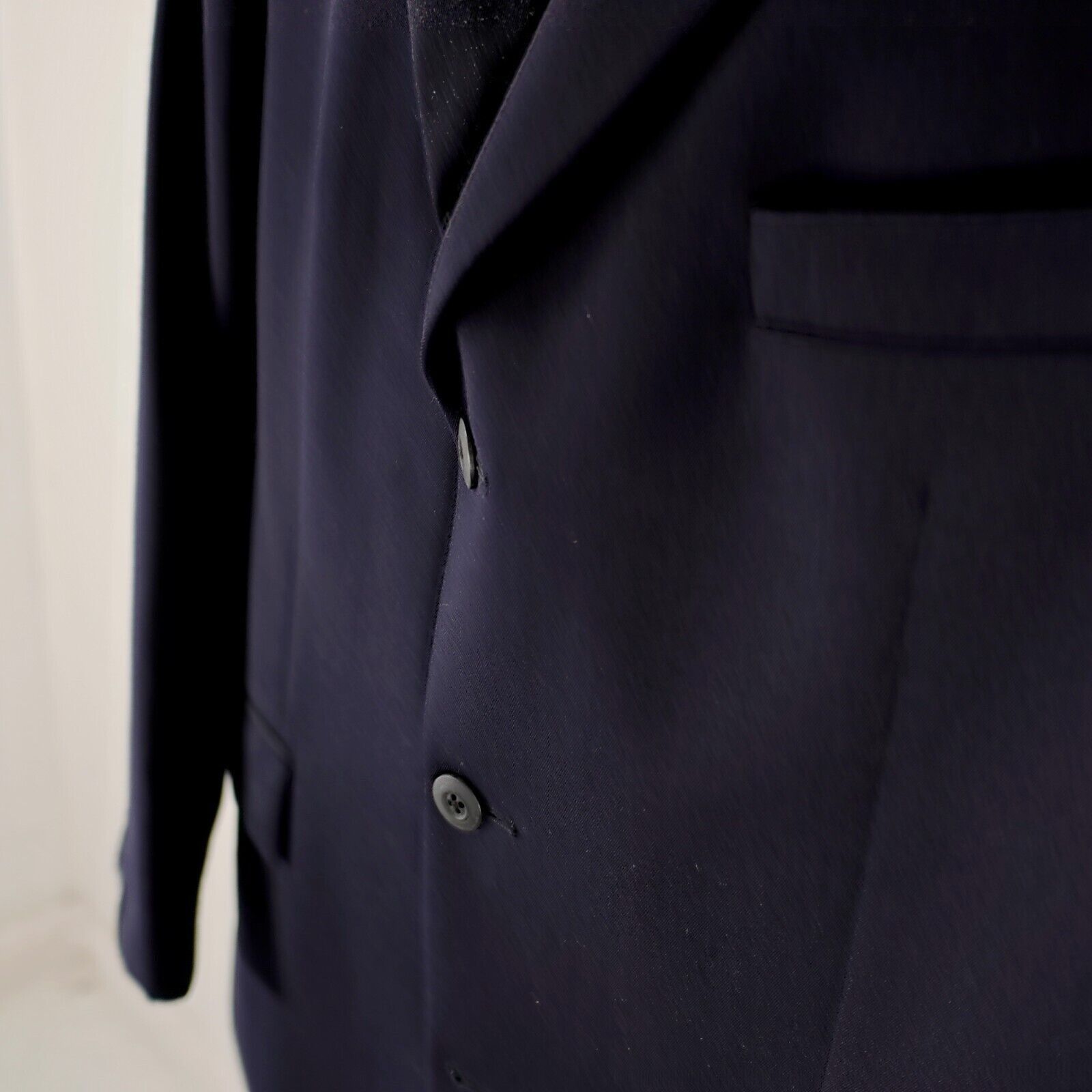 Brandini DAMAGED Brandini Filene's Wool Blue 3 Button Blazer 44L Tagg Size 44L - 6 Thumbnail