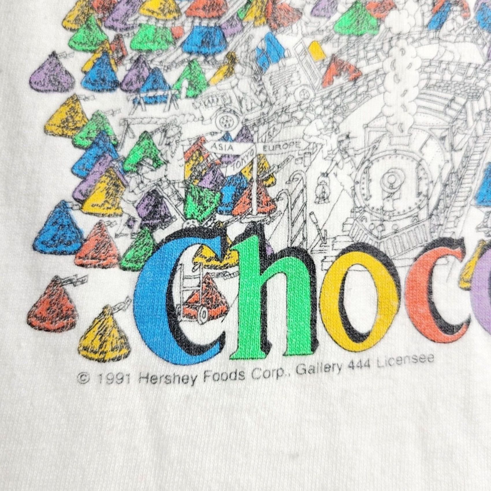 Jerzees VINTAGE 1991 Jerzees Hersey's The Great American Chocolate Factory T-Shirt Men's XL Size US XL / EU 56 / 4 - 3 Thumbnail