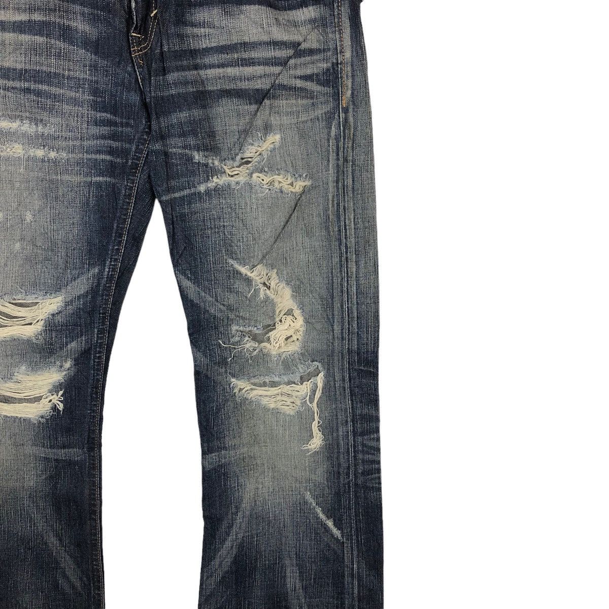 Edwin 🔥VINTAGE DISTRESSED DENIM JEANS EDWIN BLUE TRIP JAPAN Size US 30 / EU 46 - 9 Thumbnail