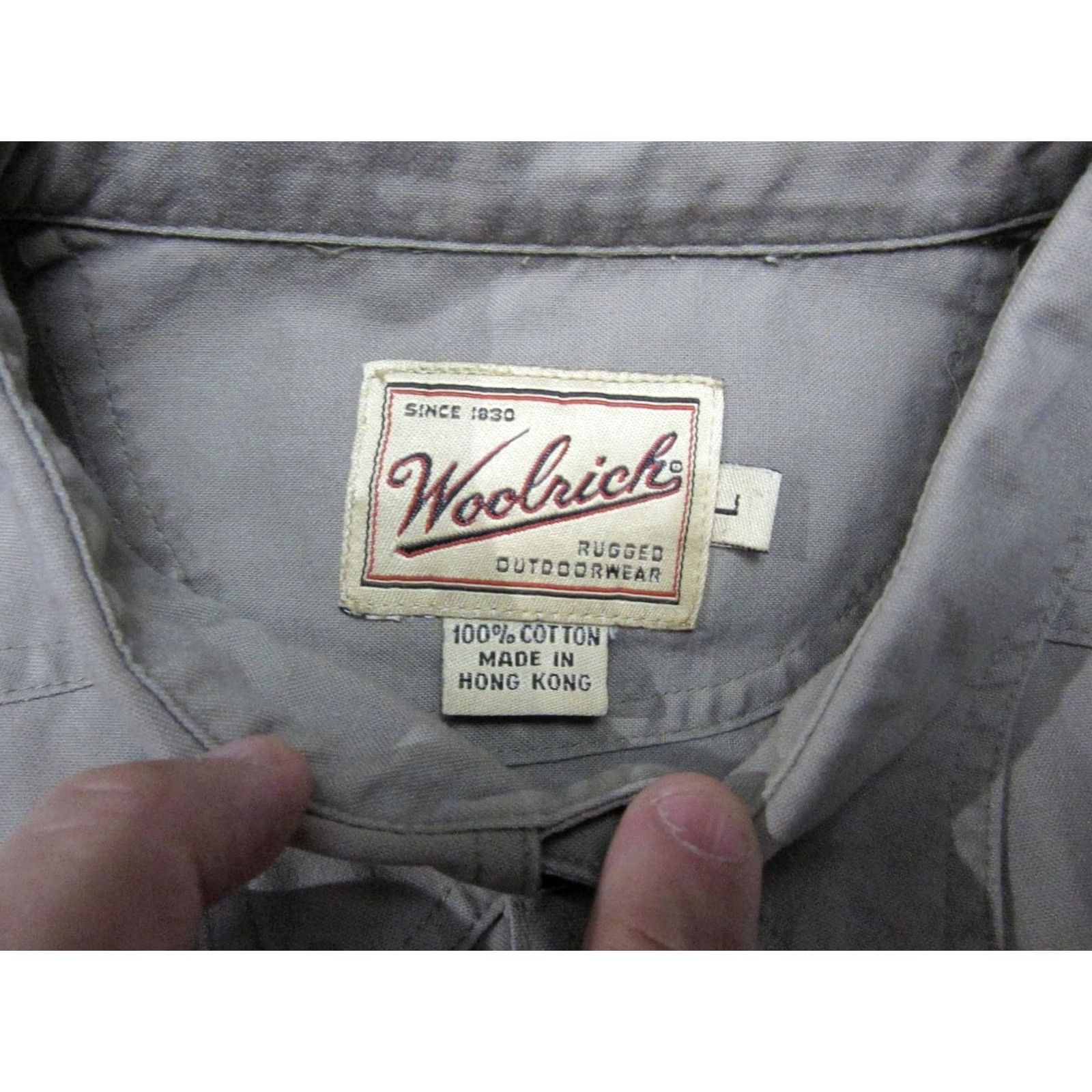 Vintage VINTAGE Woolrich Shirt Mens Large Beige Khaki Outdoor Pockets 90s Cargo Utility Hunt Size US L / EU 52-54 / 3 - 5 Thumbnail