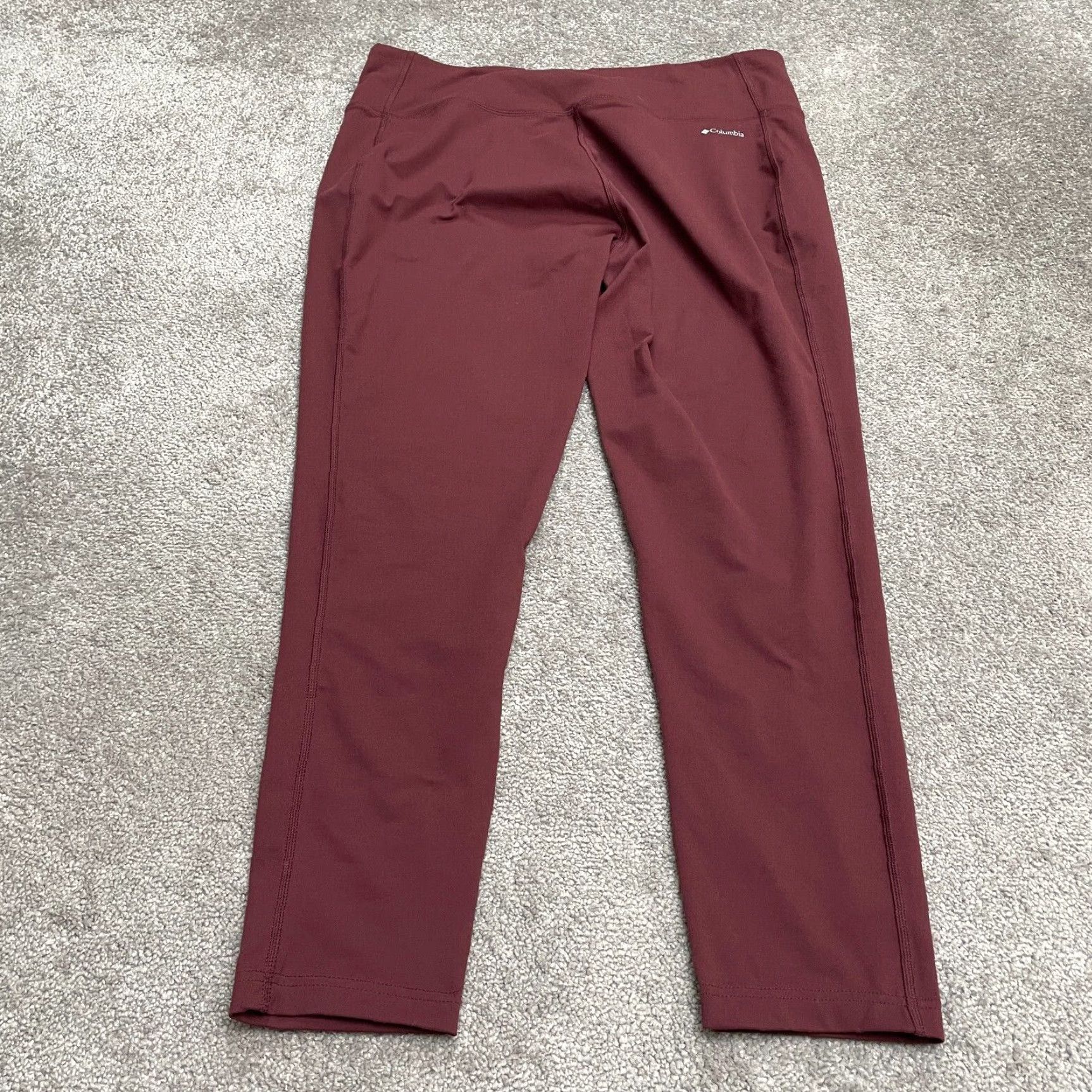 Vintage Columbia Leggings Womens XXL Red Ankle Compression Athletic Yoga Gym Run 36x28 Tight Skinny Size 40" / US 18 - 2 Thumbnail