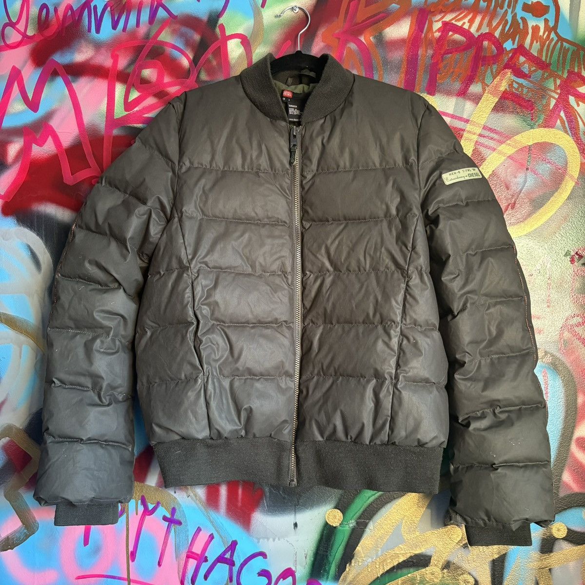 Diesel Diesel Green Down Puffer Size S Size US S / EU 44-46 / 1 - 1 Thumbnail