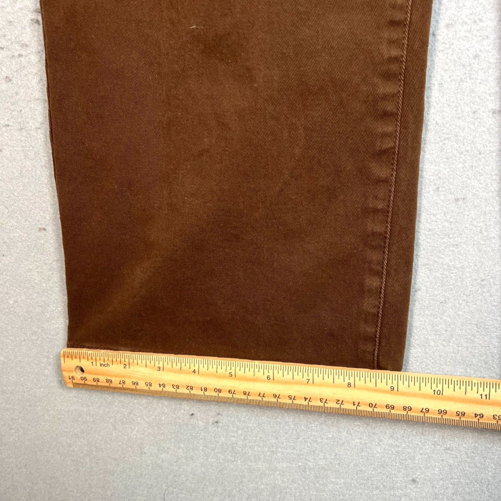 Cider VINTAGE Cider Pants Adult Womens Medium Brown Cotton Gold Buttoned Pockets Straight Leg Ankle 29in Womens Size 32" / US 10 / IT 46 - 7 Thumbnail