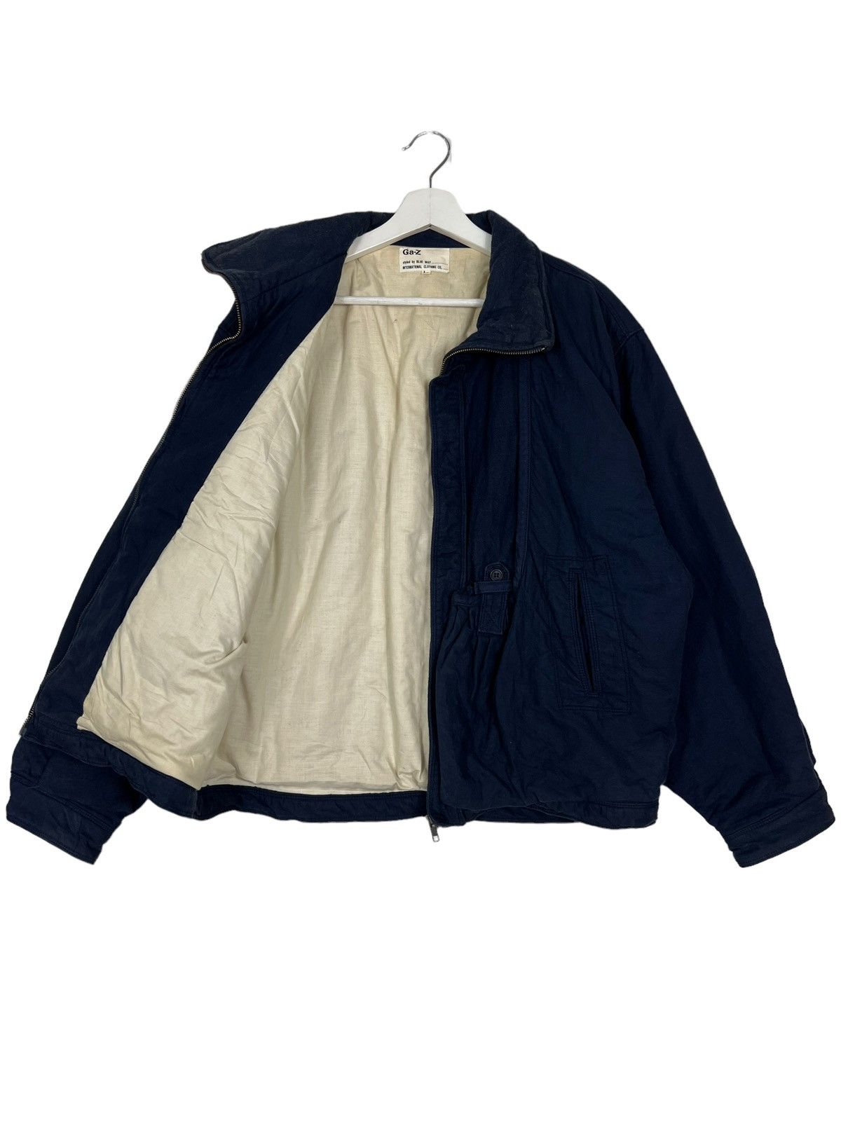 Issey Miyake RARE VINTAGE 80s GA-Z STYLE BLUE WAY CRONICAL BOMBER JACKET Size US L / EU 52-54 / 3 - 9 Thumbnail