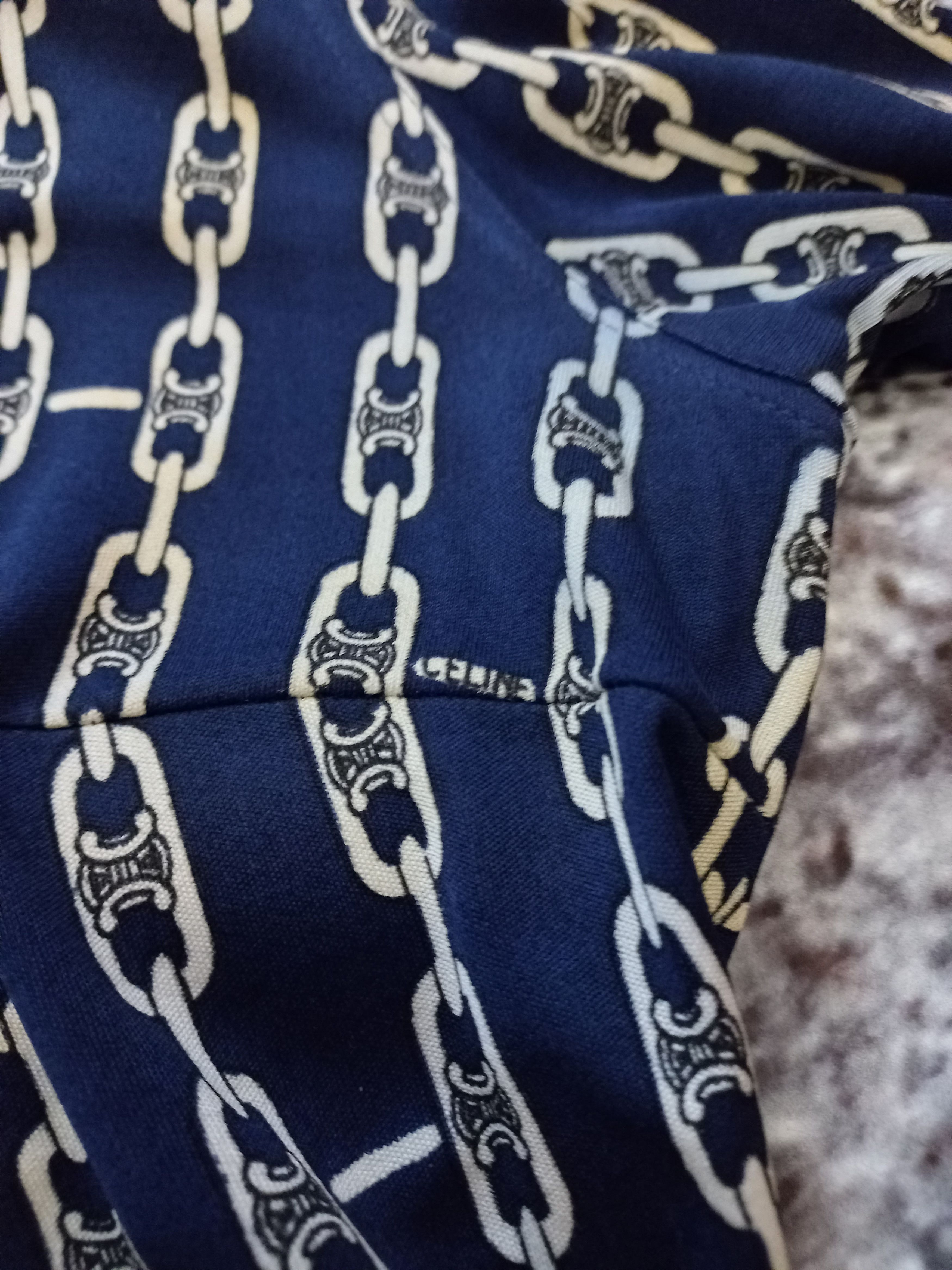 Celine × Vintage Shirt Celine Blue Womens, Pure Shilk 100 Size L / US 10 / IT 46 - 7 Thumbnail