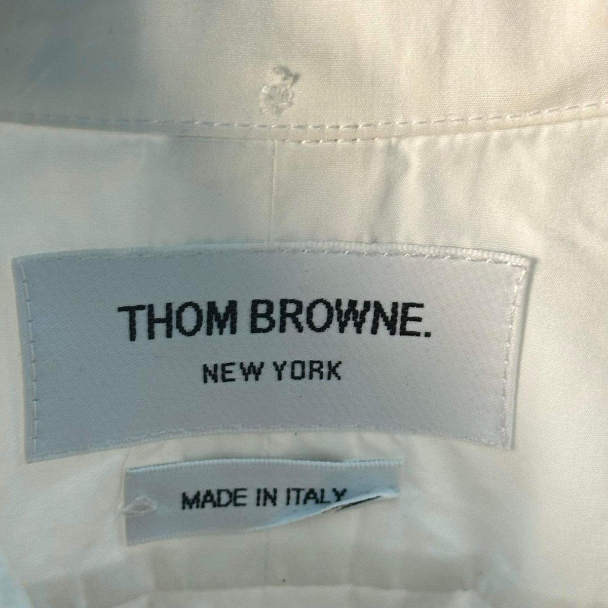 THOM BROWNE STRIPED POPLIN SHIRT