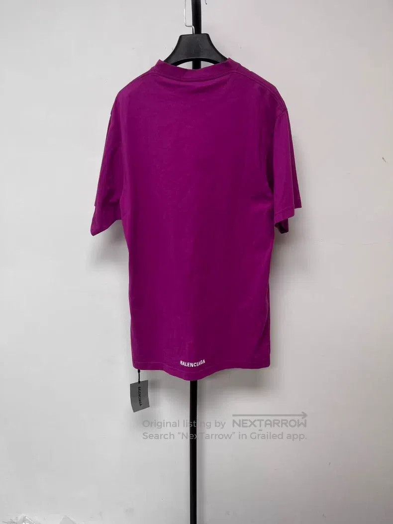 Balenciaga Balenciaga Solid Color Round Neck Cotton Short Sleeve T-Sh Size US L / EU 52-54 / 3 - 1 Thumbnail