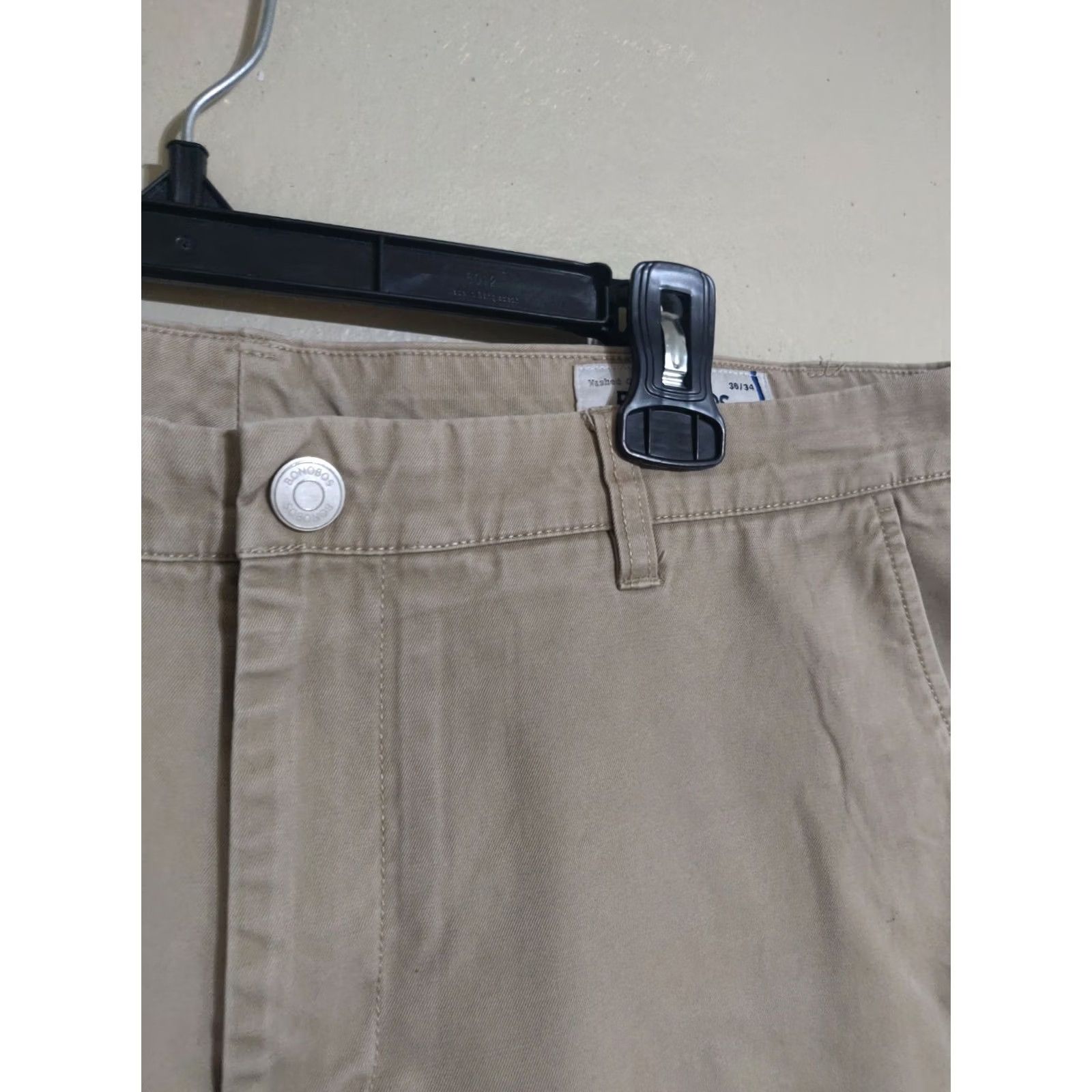 Bonobos Bonobos Chino Pants - Beige 36x34 Straight Front Casual Men's Regular Cotton Flat Front Khaki Pants - Bonobos Shirts, Chinos & Khakis Size US 36 / EU 52 - 2 Thumbnail