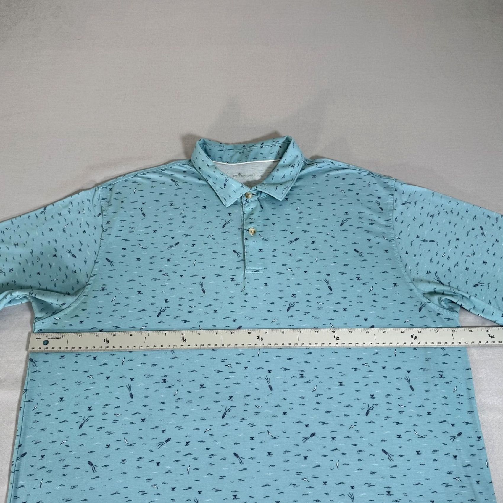 Peter Millar Peter Millar Shirt Mens XL Blue Seaside Wash Polo Golf Stretch Size US XL / EU 56 / 4 - 5 Thumbnail