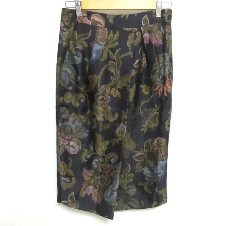 Dries Van Noten DRIES VAN NOTEN Floral silk skirt Size 42" / US 20 - 1 Thumbnail