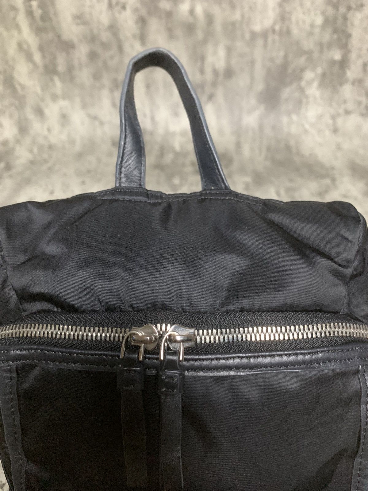 Yohji Yamamoto Yohji Yamamoto Y’saccs Nylon Mix Leather Small Backpack Size ONE SIZE - 11 Thumbnail