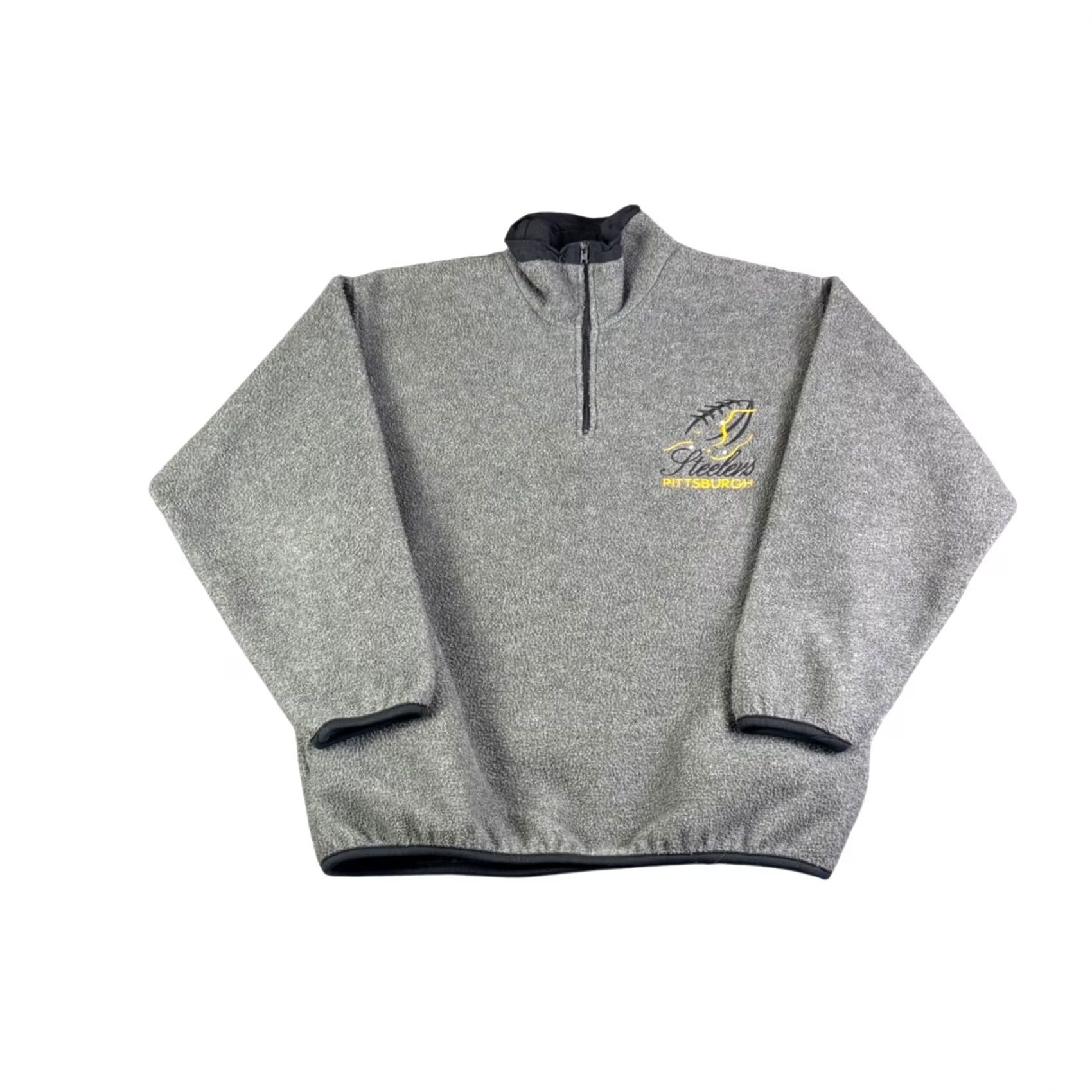Vintage VINTAGE Legends Athletic Pittsburgh Steelers Fleece Quarter Zip Gray Mens M USA Size US M / EU 48-50 / 2 - 2 Thumbnail