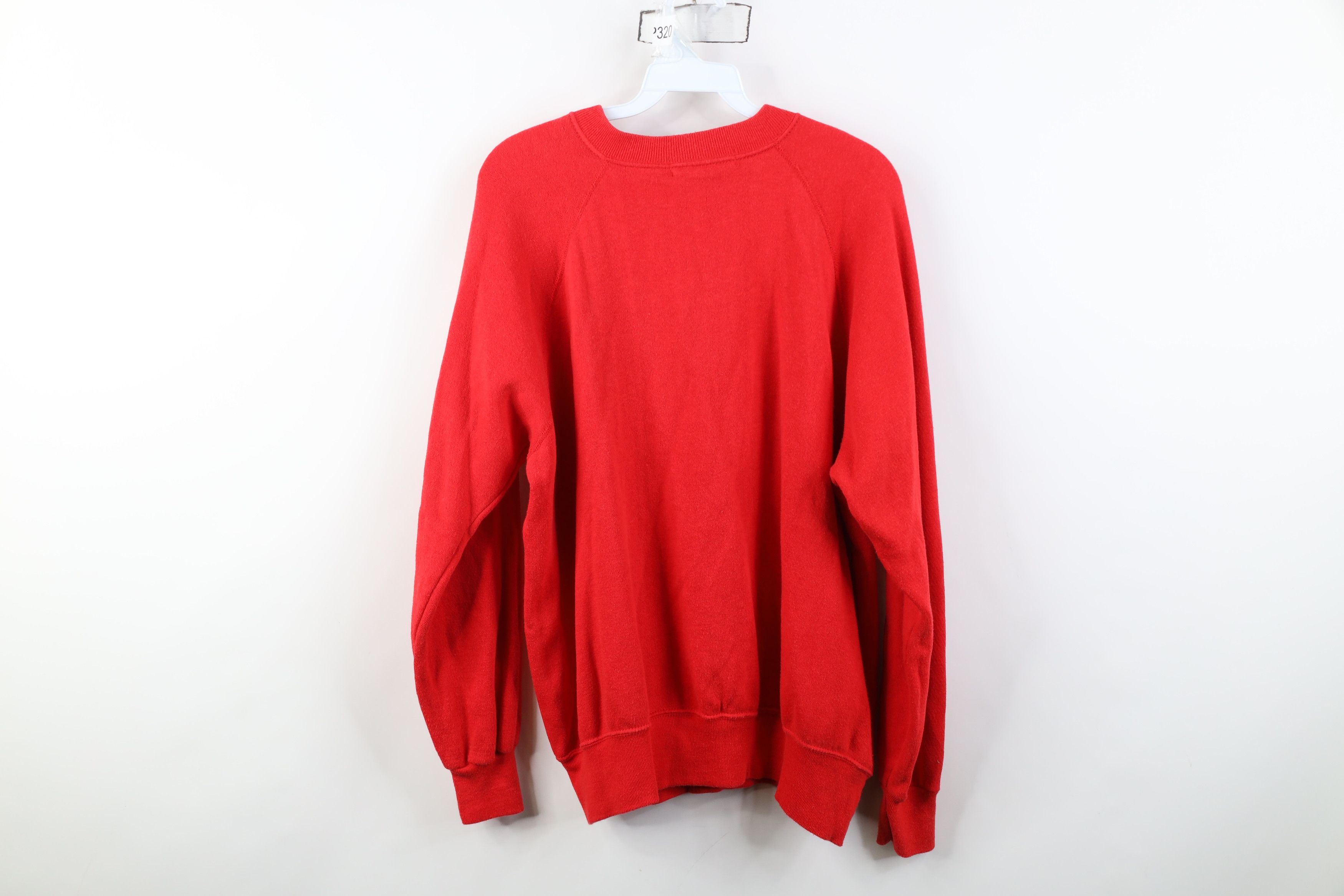 Gap Vintage 80s 90s Gap Blank Raglan Crewneck Sweatshirt Red USA Size XL / US 12-14 / IT 48-50 - 9 Thumbnail