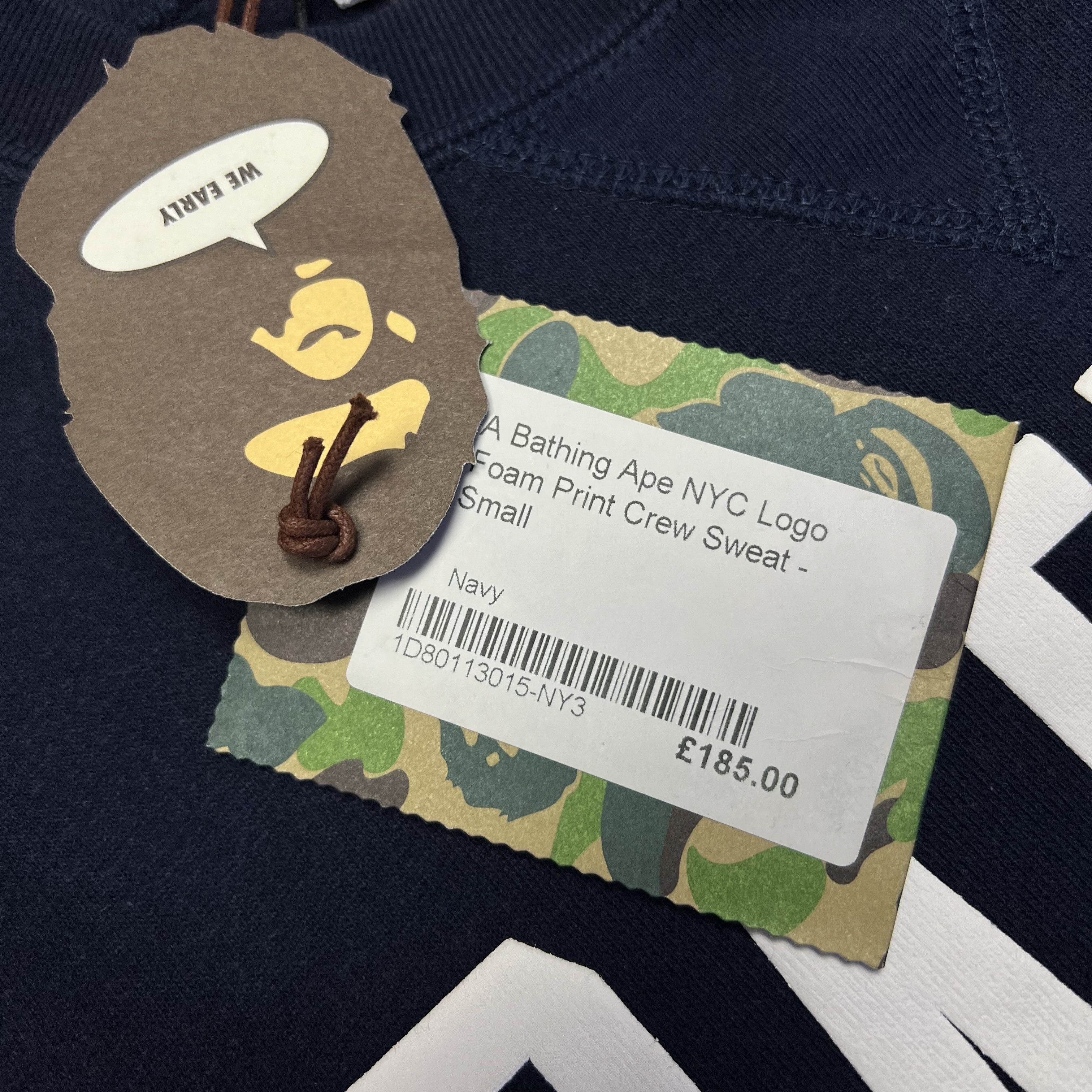Bape A Bathing Ape Foam Print Logo Sweatshirt Size US S / EU 44-46 / 1 - 4 Thumbnail