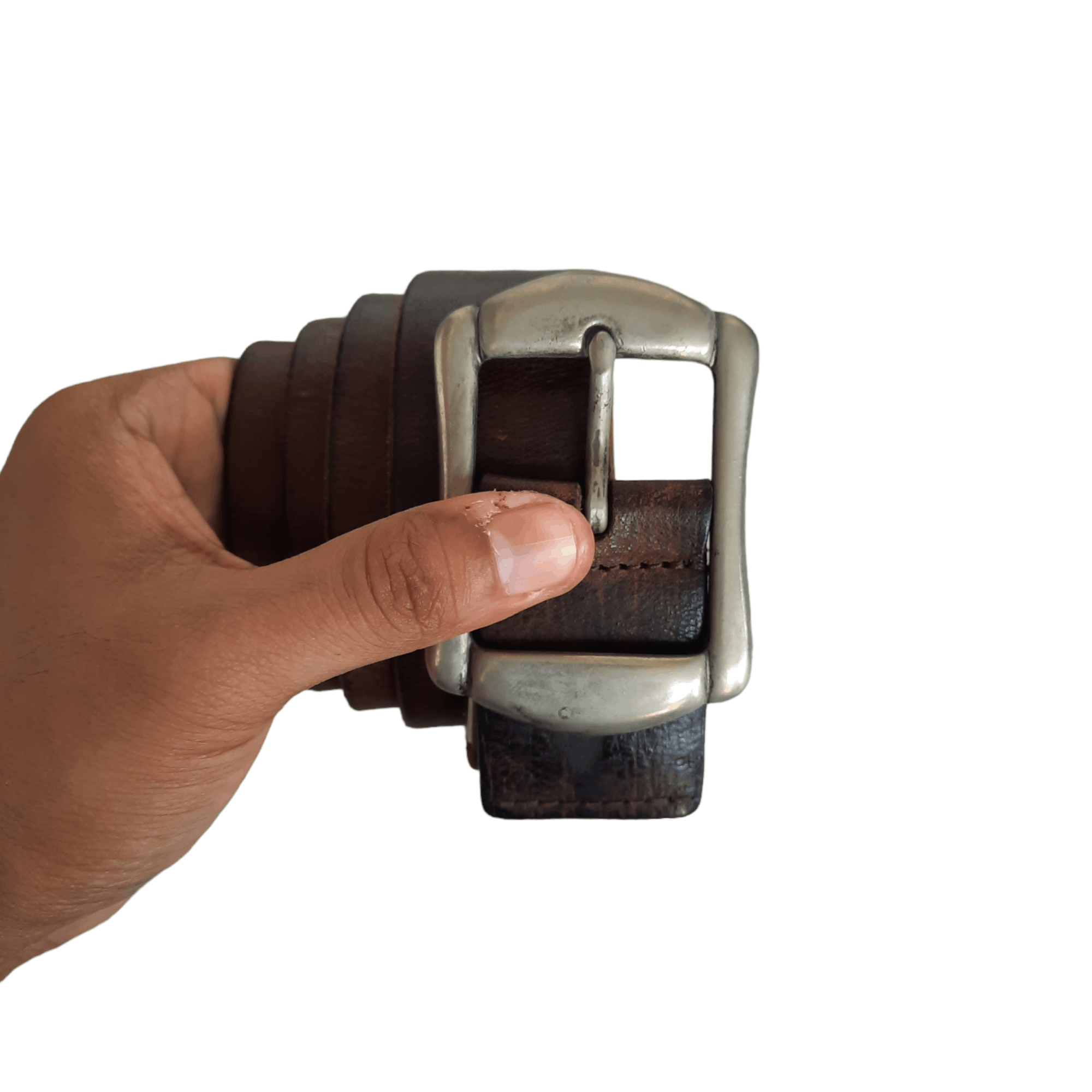 image of Archival Clothing Vintage Garrison Hole Ring Leather Belt, Men's