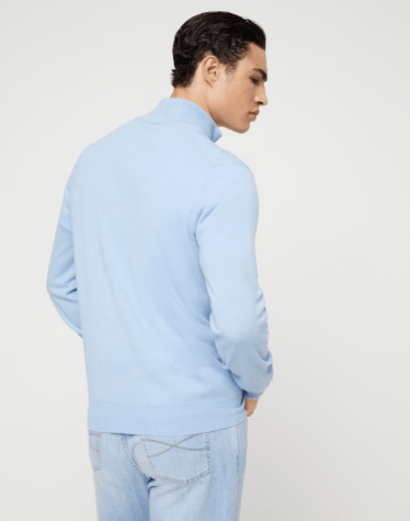 Brunello Cucinelli Cashmere Turtleneck in Turquoise/Aqua Size US XL / EU 56 / 4 - 2 Thumbnail