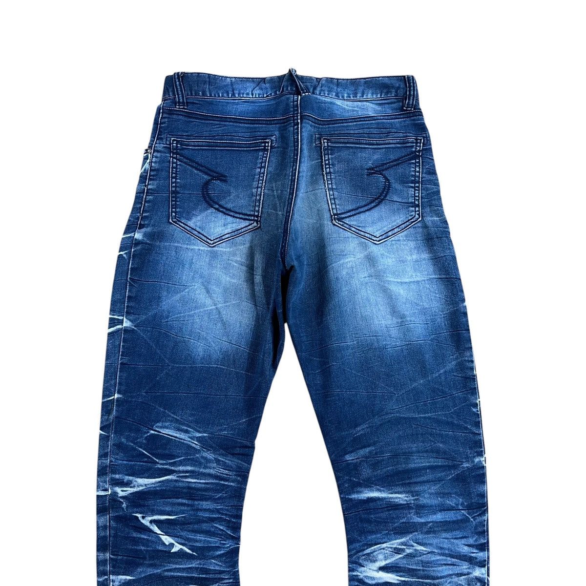 If Six Was Nine × Japanese Brand × semanticdesign 🇯🇵 Vintage Semantic Design Whiskered Faded Skinny Jeans Size US 29 - 10 Thumbnail