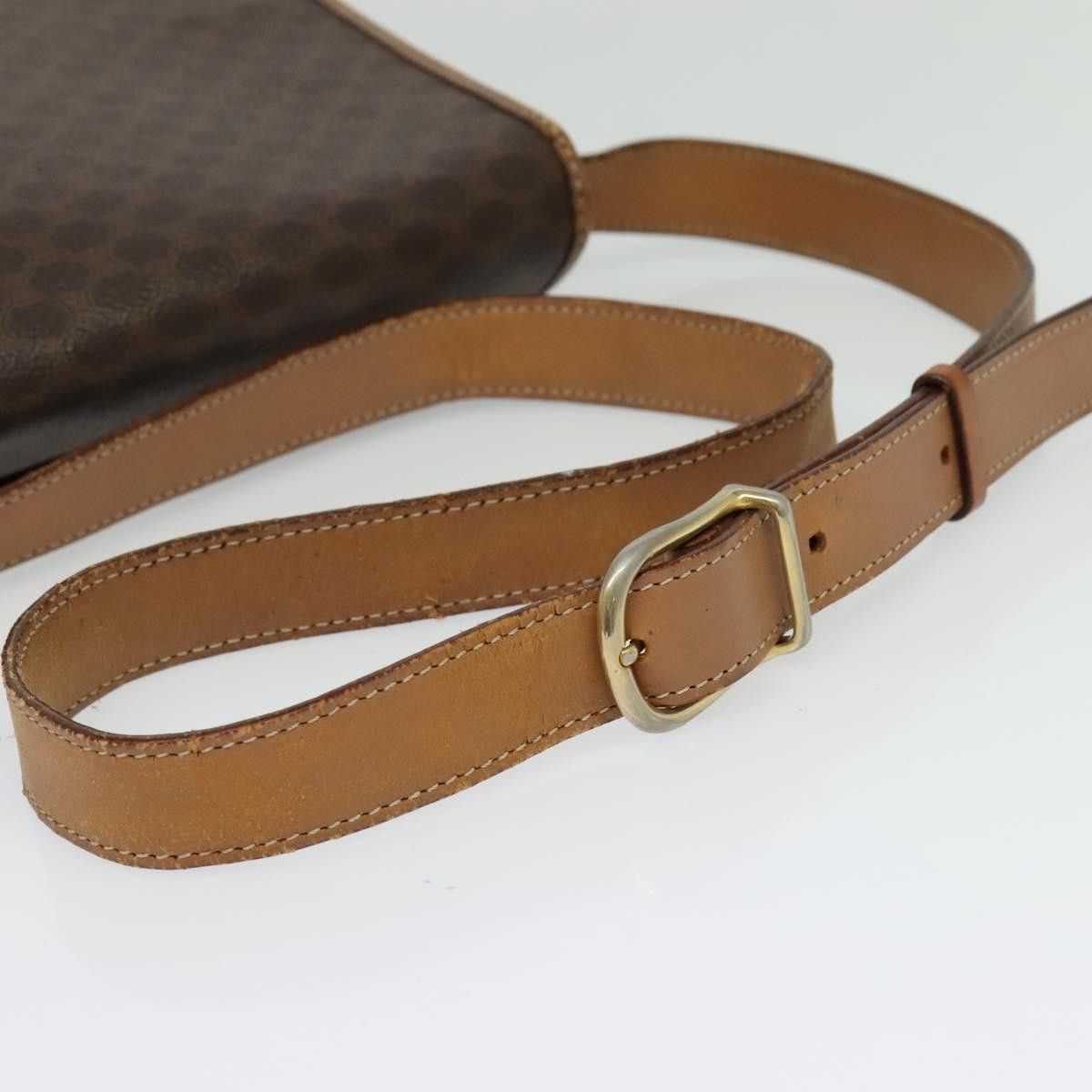 Celine CELINE Macadam Canvas Shoulder Bag Pvc Leather Brown Gold Size ONE SIZE - 7 Thumbnail
