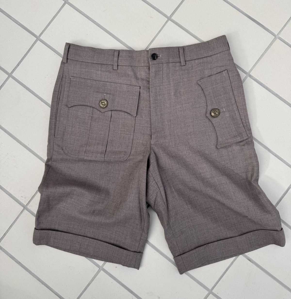 Comme des Garcons Homme Plus COMME des GARCONS HOMME PLUS PO-P017 AD2014 Wool Half Pants Size US 30 / EU 46 - 1 Thumbnail
