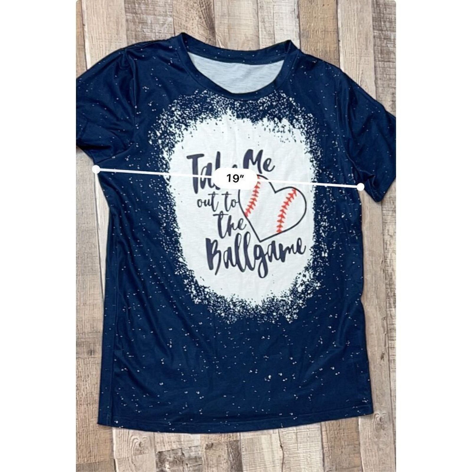 Other Blue Take Me Out to the Ballgame Graphic T-Shirt MEDIUM NWOT Size M / US 6-8 / IT 42-44 - 3 Thumbnail