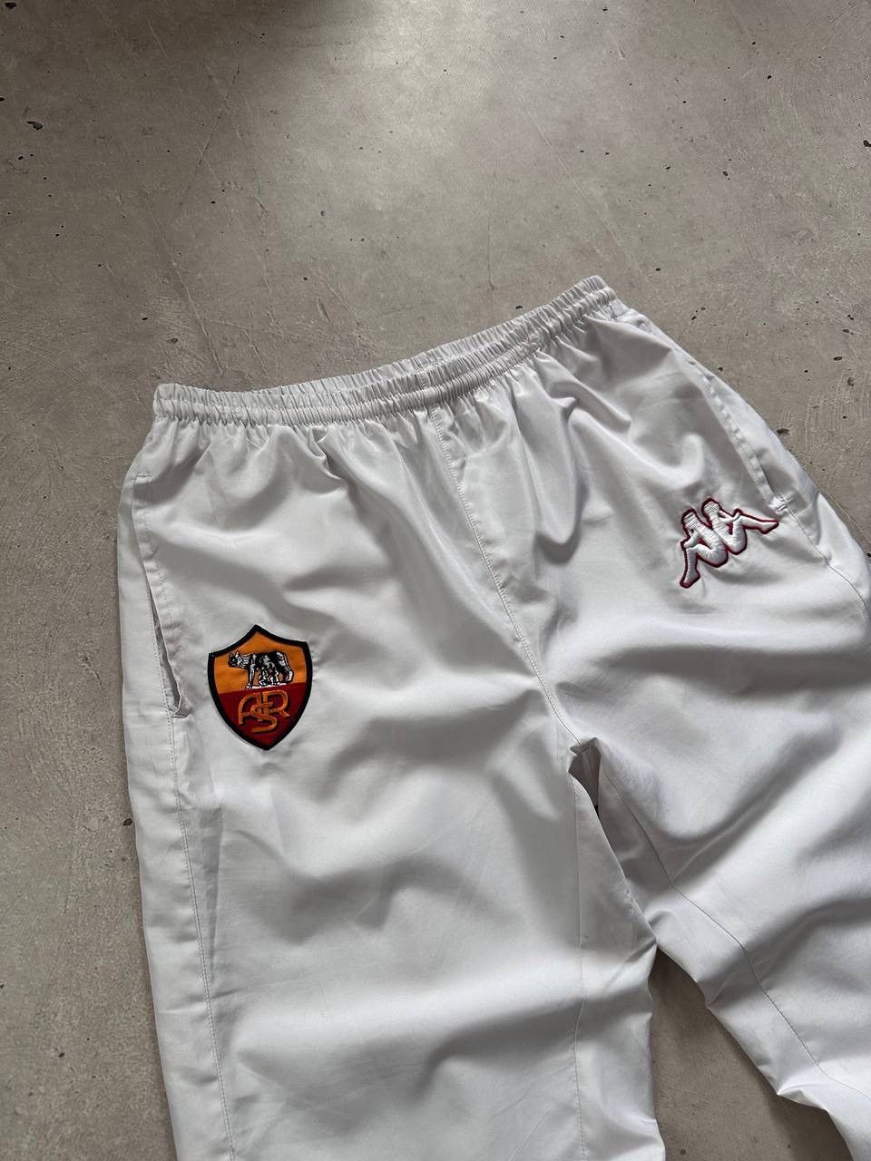 Kappa 🇮🇹 Italy AS Roma x Kappa Football Track Pants Soccer Trousers Size US 32 / EU 48 - 2 Thumbnail